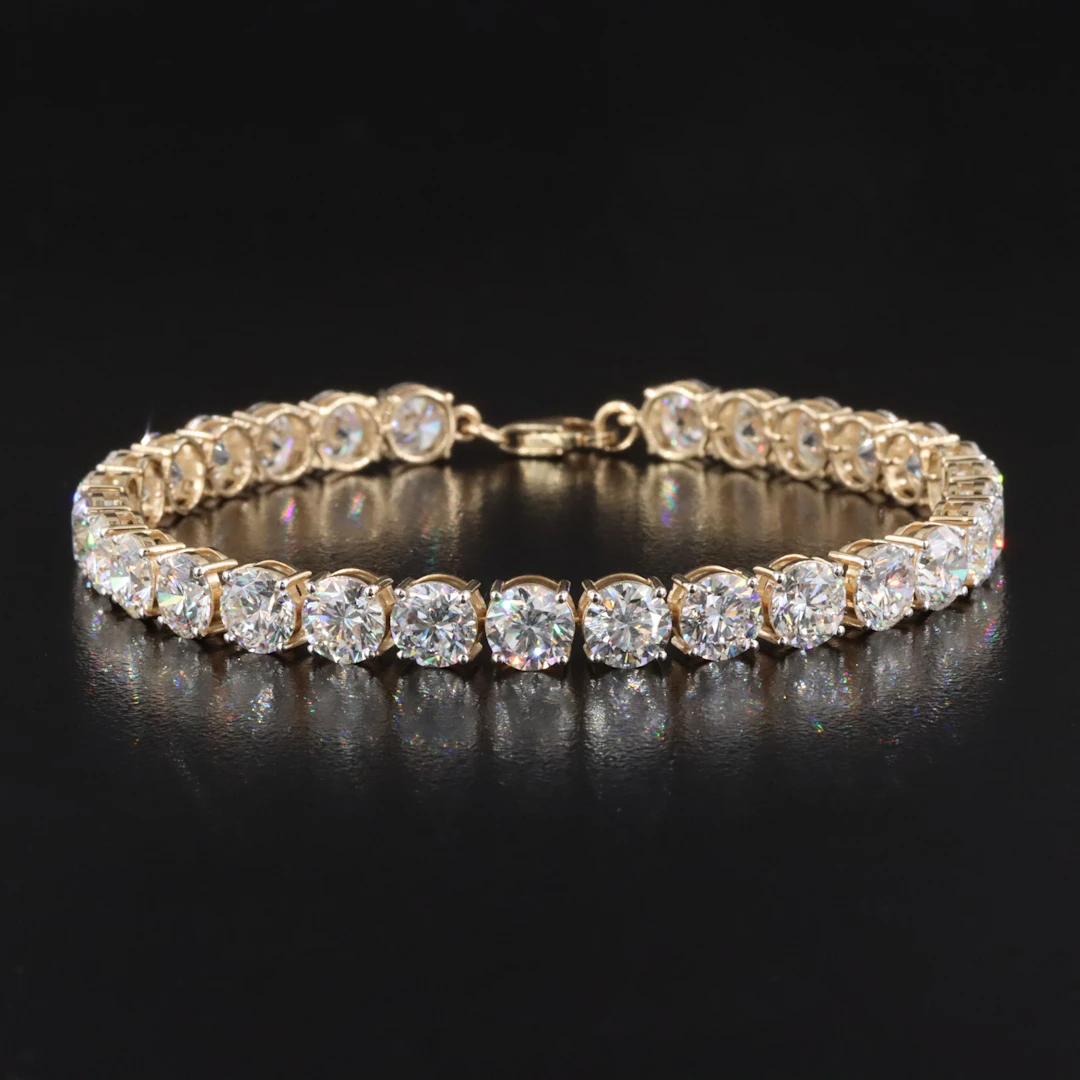 14K 19.76 CTW Lab Grown Diamond Line Bracelet