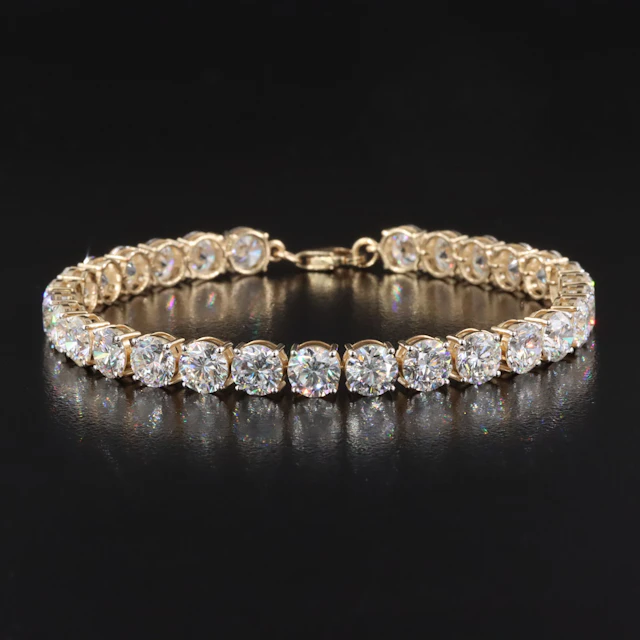 14K 19.76 CTW Lab Grown Diamond Line Bracelet