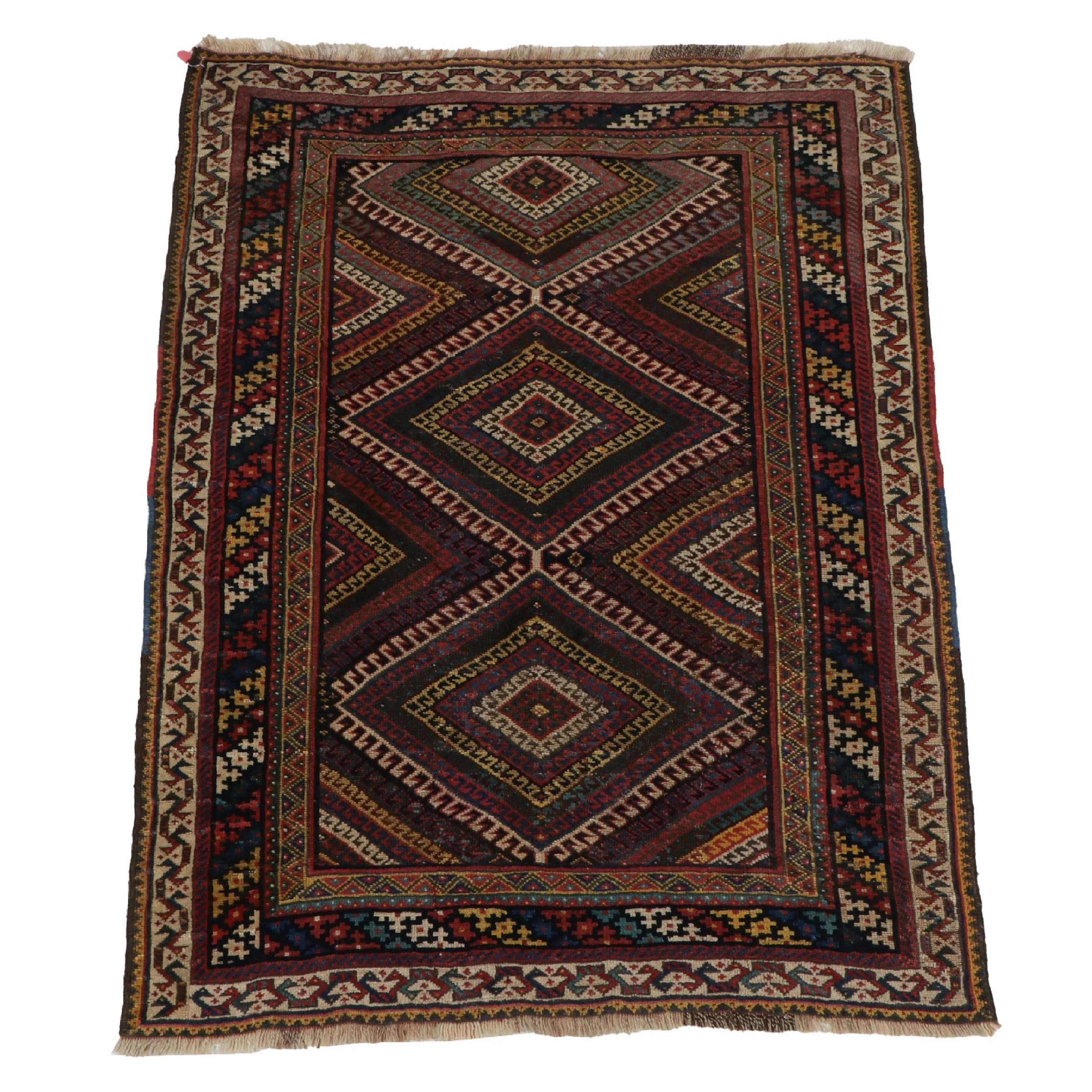 4'2 x 5'11 Hand-Knotted East Turkestan Khotan Area Rug