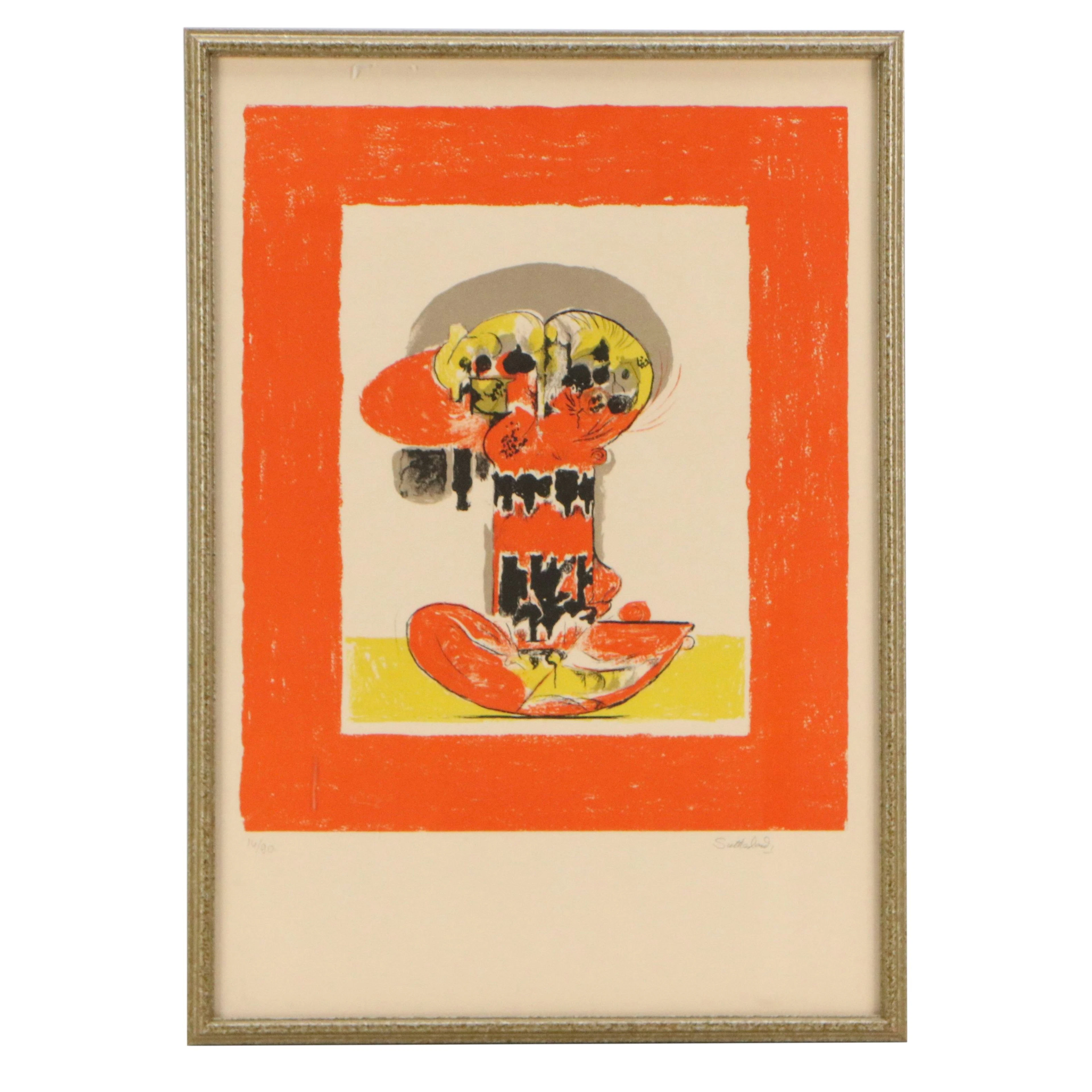 Graham Sutherland Lithograph "Balancing Form"
