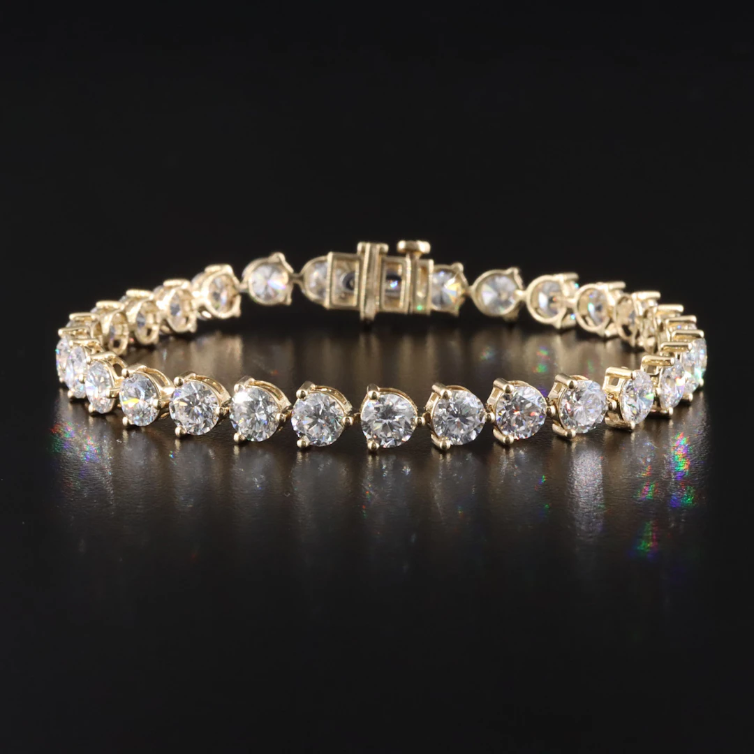 14K 13.50 CTW Lab Grown Diamond Line Bracelet