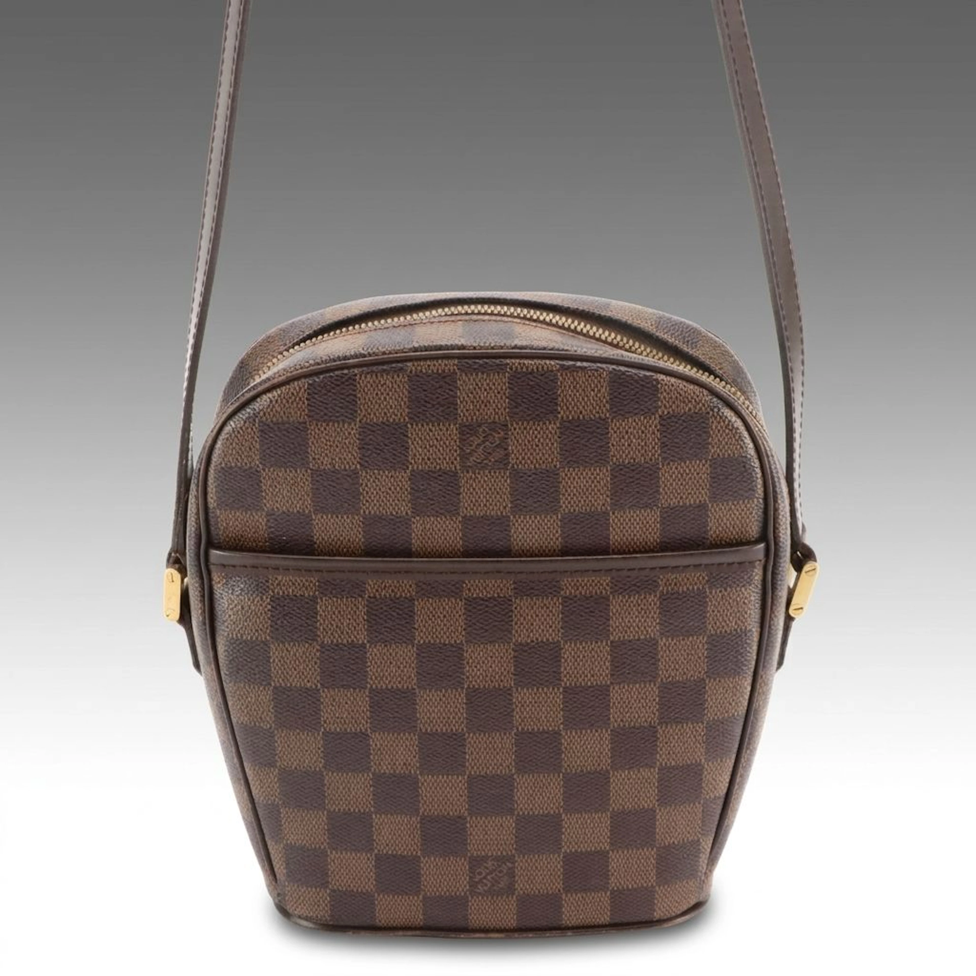 Louis Vuitton Ipanema PM Crossbody Bag in Damier Ebene Canvas and Leather