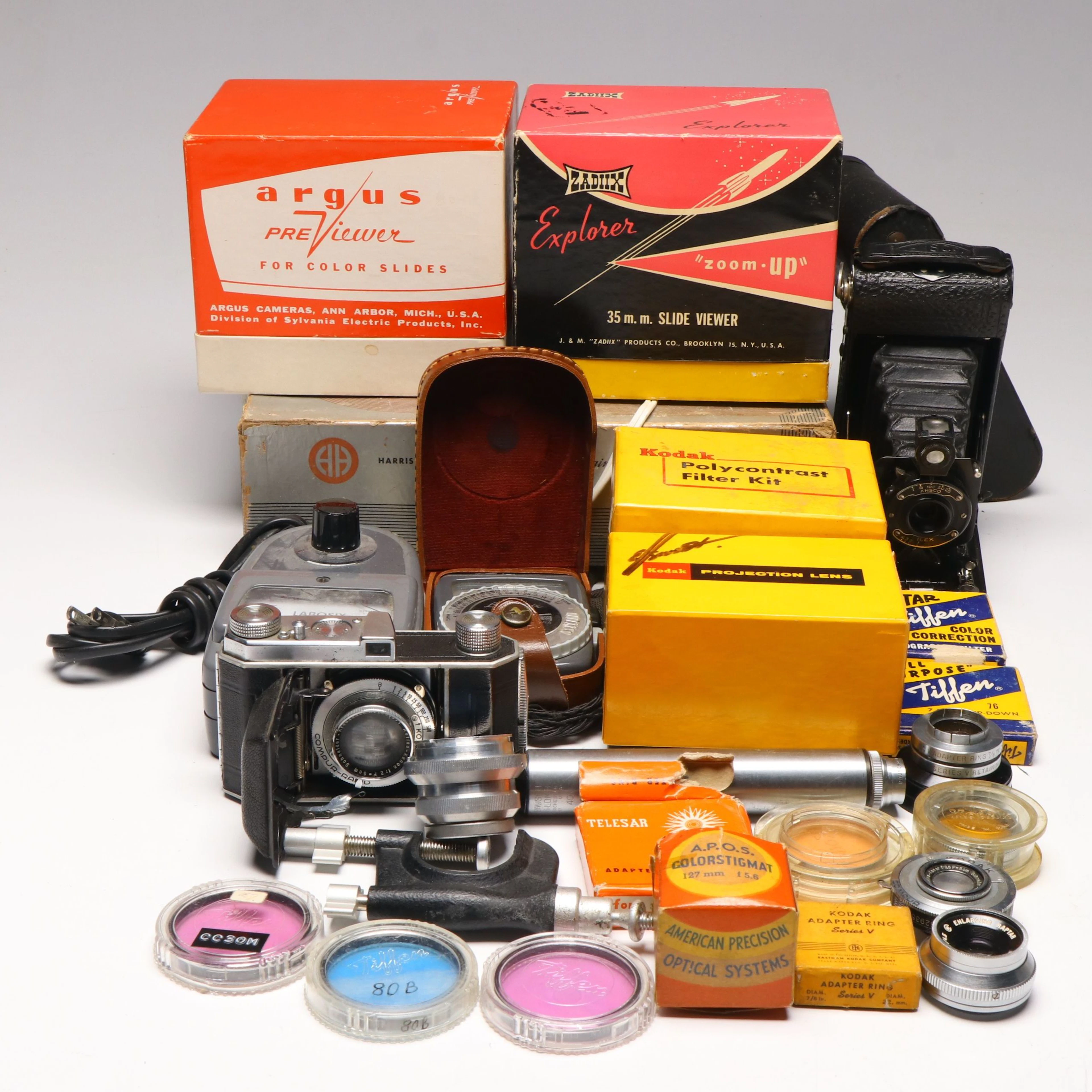 Vintage Kodak "Retina" & Ansco Still Cameras with Camera Accessories