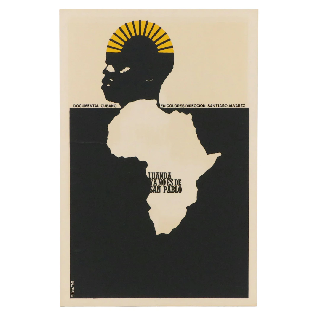 "Luanda ya no es de San Pablo" ICAIC Film Poster Designed by Ñiko, 1976