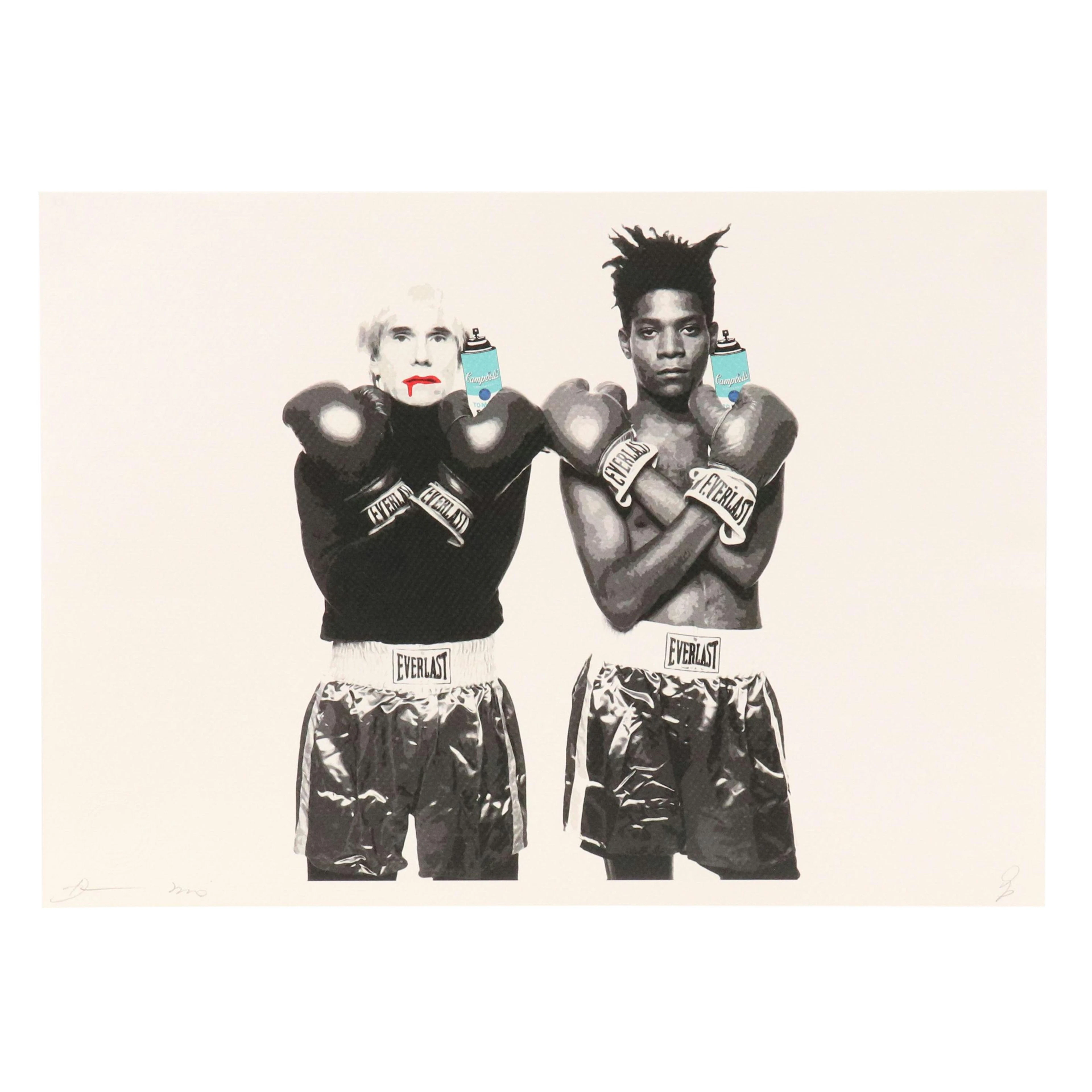 Death NYC Graphic Digital Print Featuring Basquiat and Andy Warhol