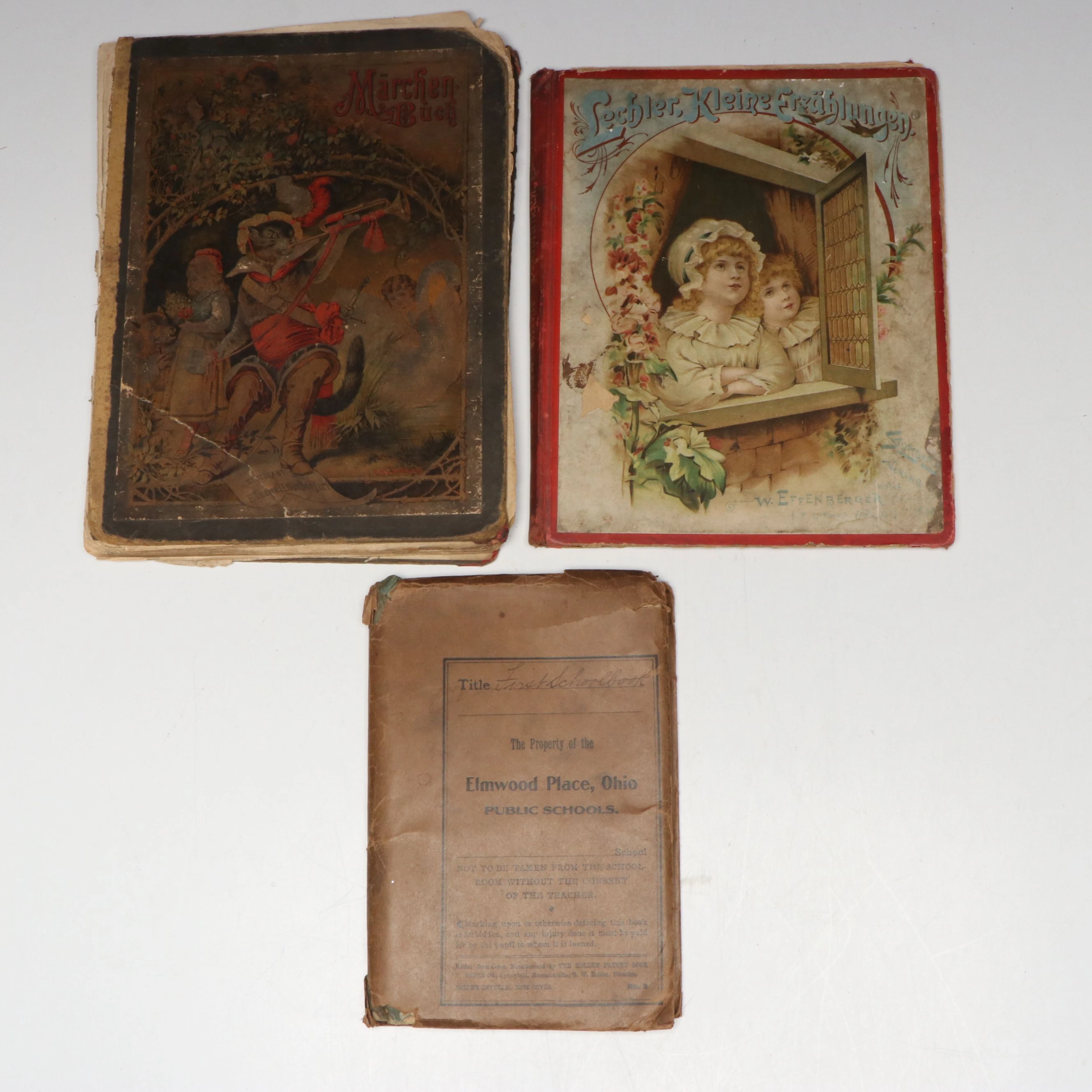 "Erstes Sculbuch" and More German Language Books, Late 19th/Early 20th Century