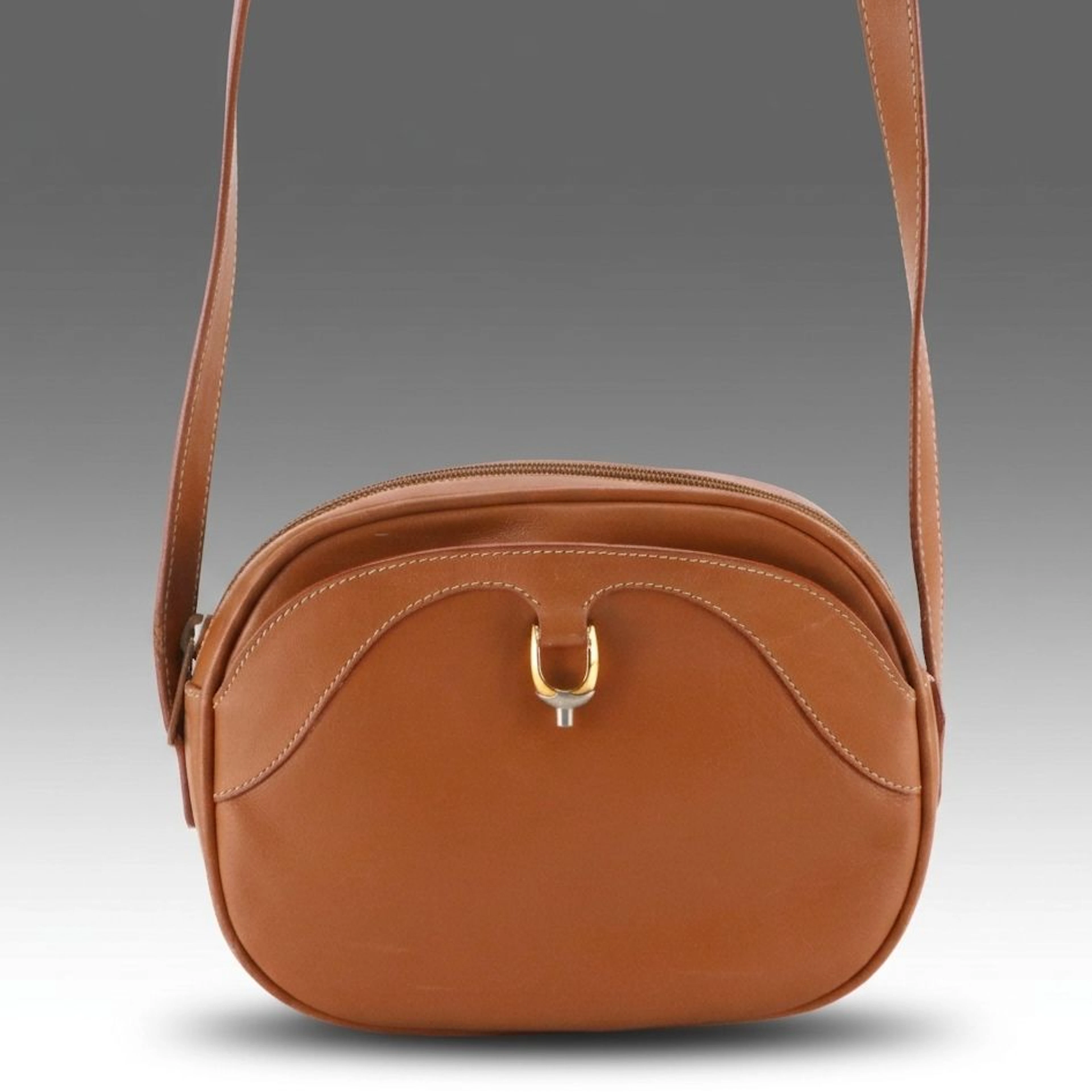 Gucci Stirrup Charm Small Crossbody Bag in Leather, Vintage