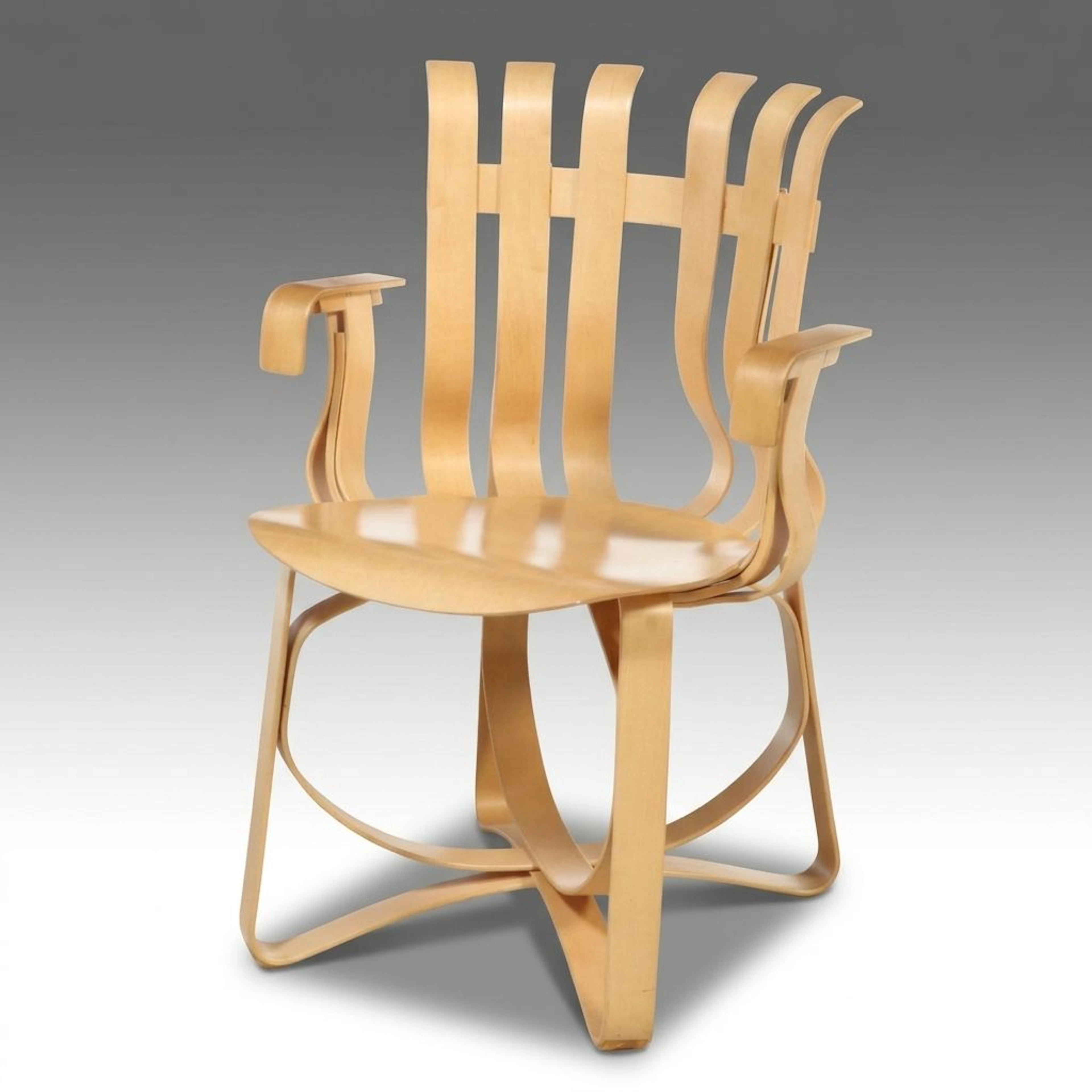Frank Gehry for Knoll "Hat Trick" Maple Armchair, 2000