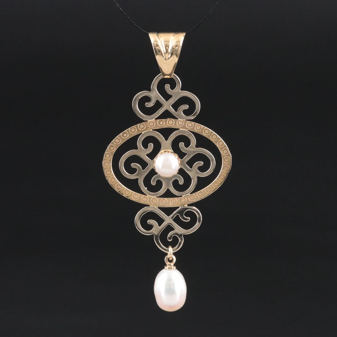 Italian Milor 14K Pearl Pendant