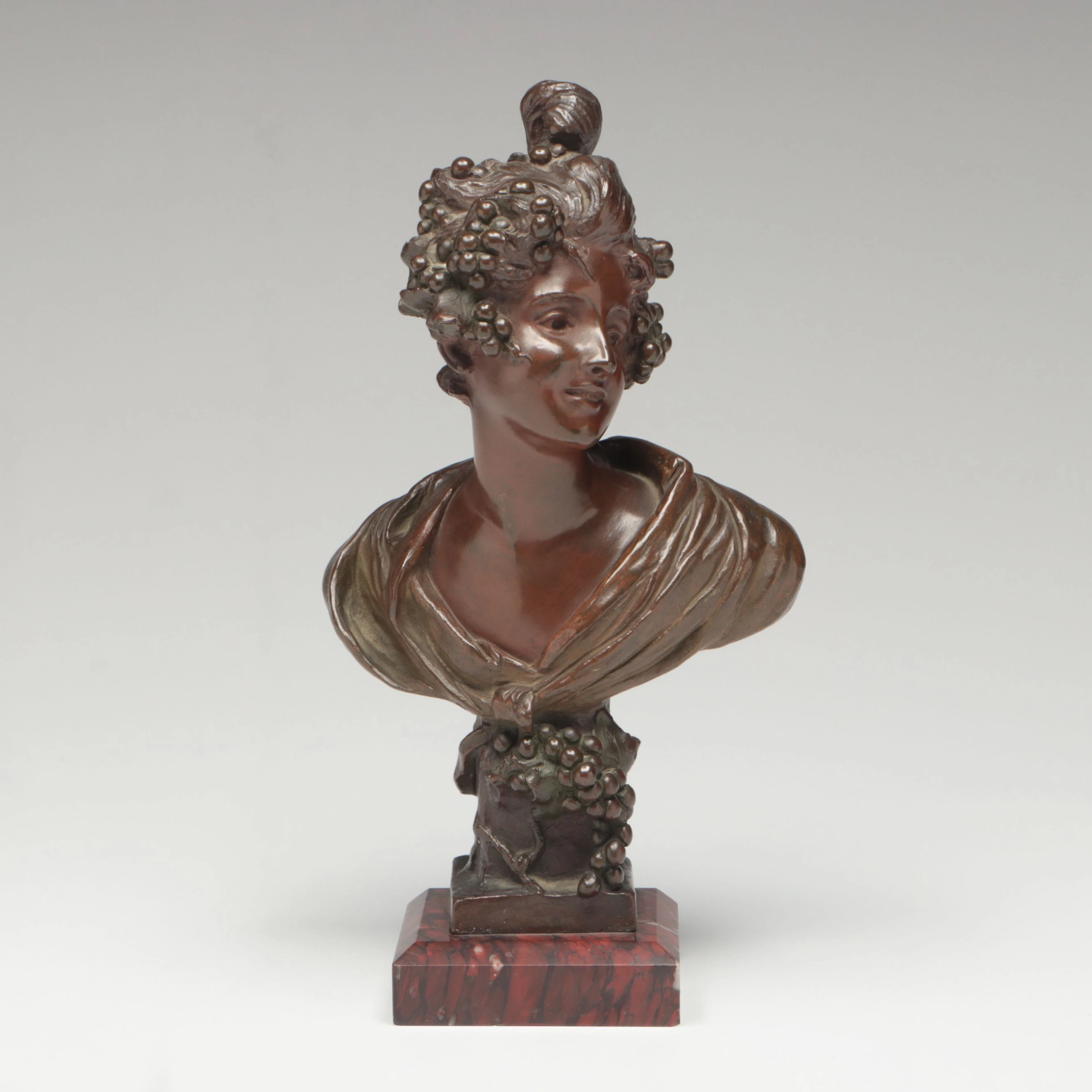 Société des Bronzes Dionysus Bust After Georges van Der Straeten