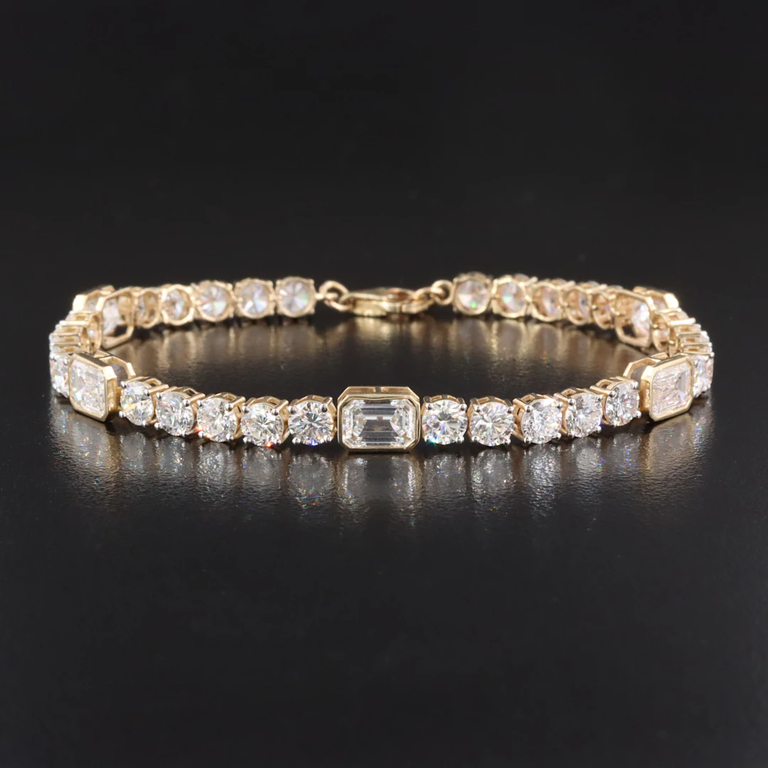 14K 12.25 CTW Lab Grown Diamond Station Bracelet