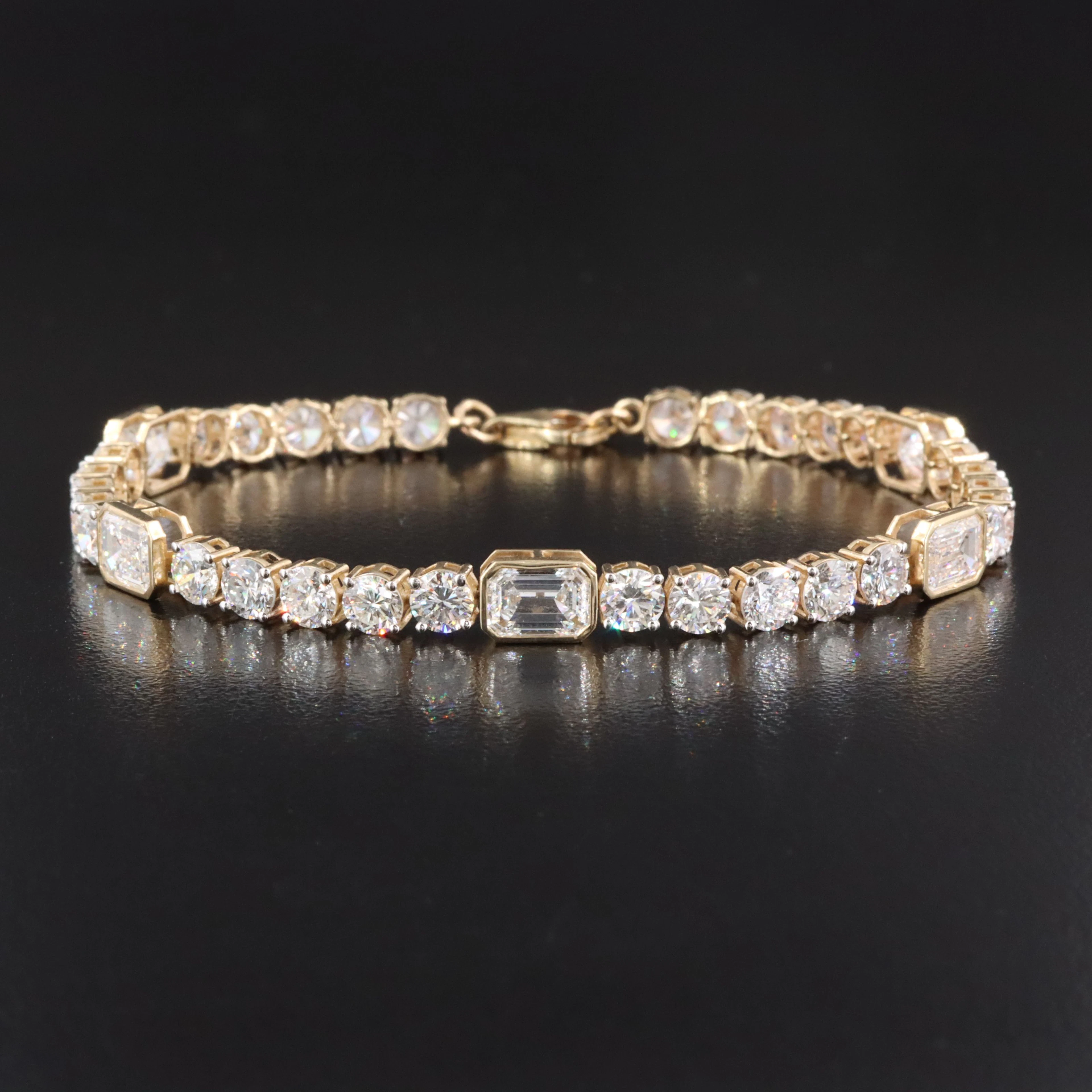 14K 12.25 CTW Lab Grown Diamond Station Bracelet