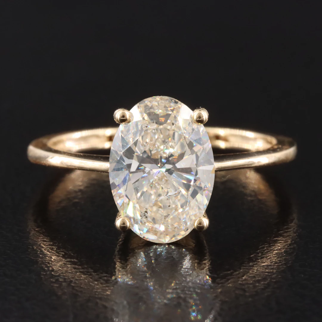 14K 2.11 CT Diamond Solitaire Ring