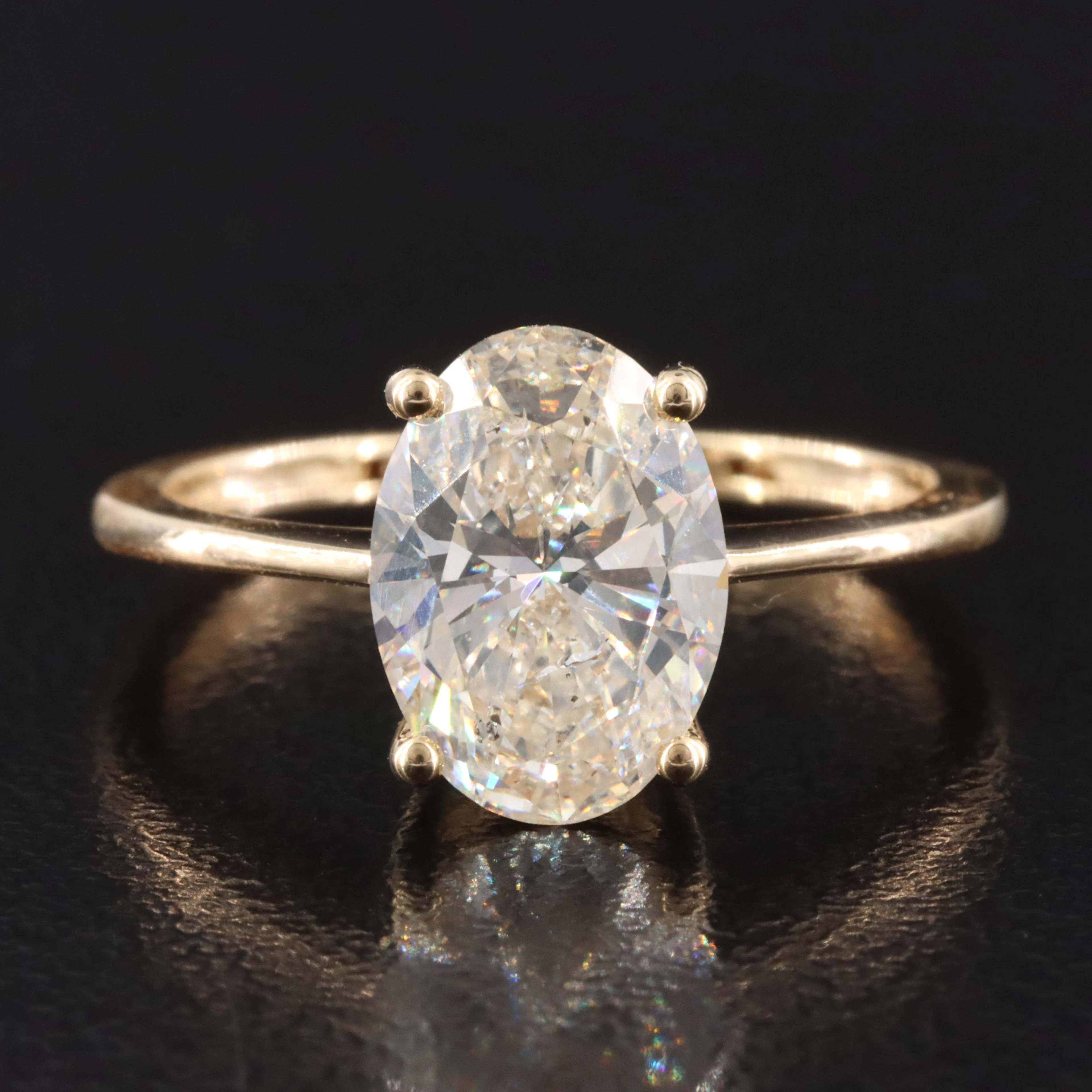 14K 2.11 CT Diamond Solitaire Ring