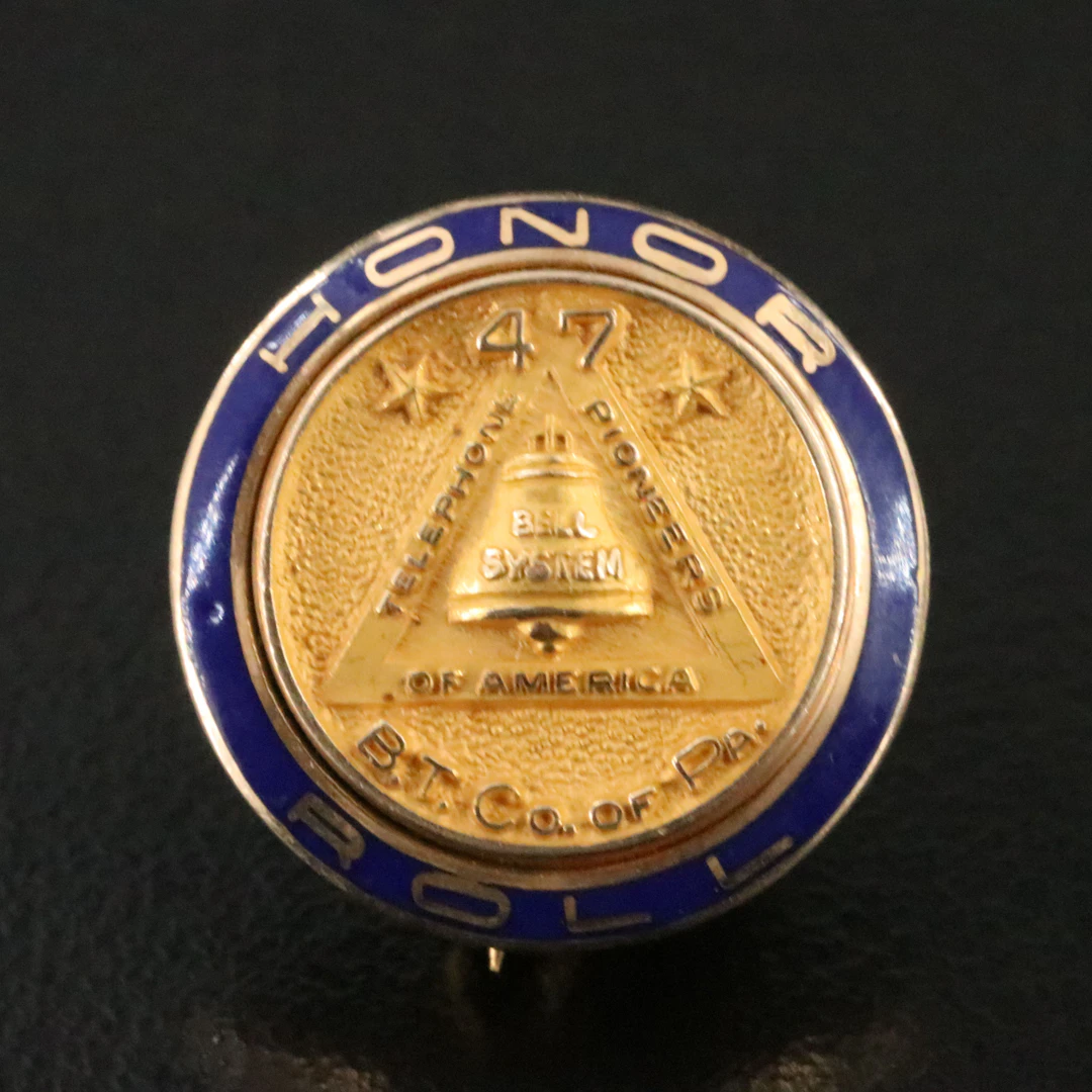 14K Enamel Telephone Pioneers of America Service Pin