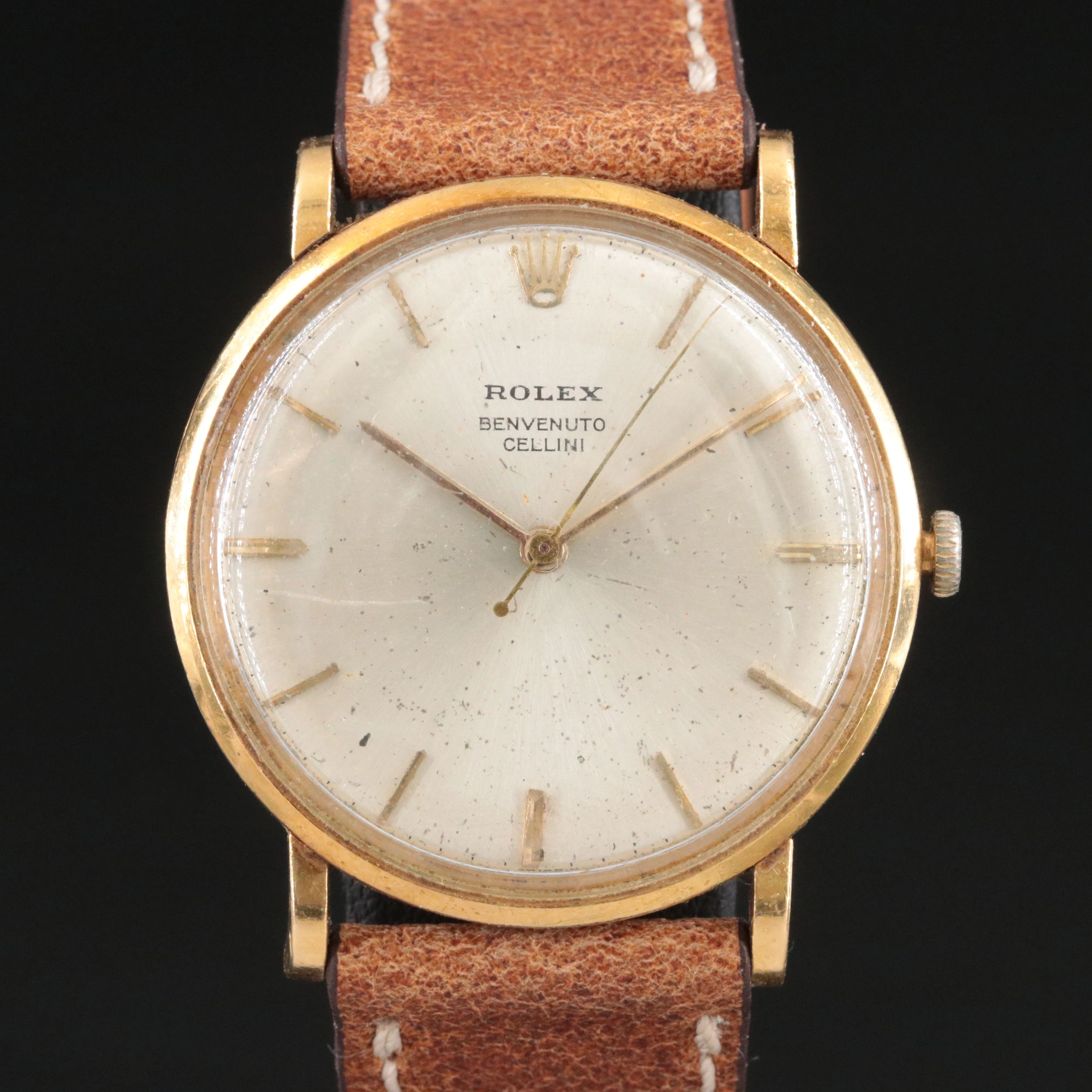 18K Rolex Benvenuto Cellini Manual Wind Model 9659 Watch