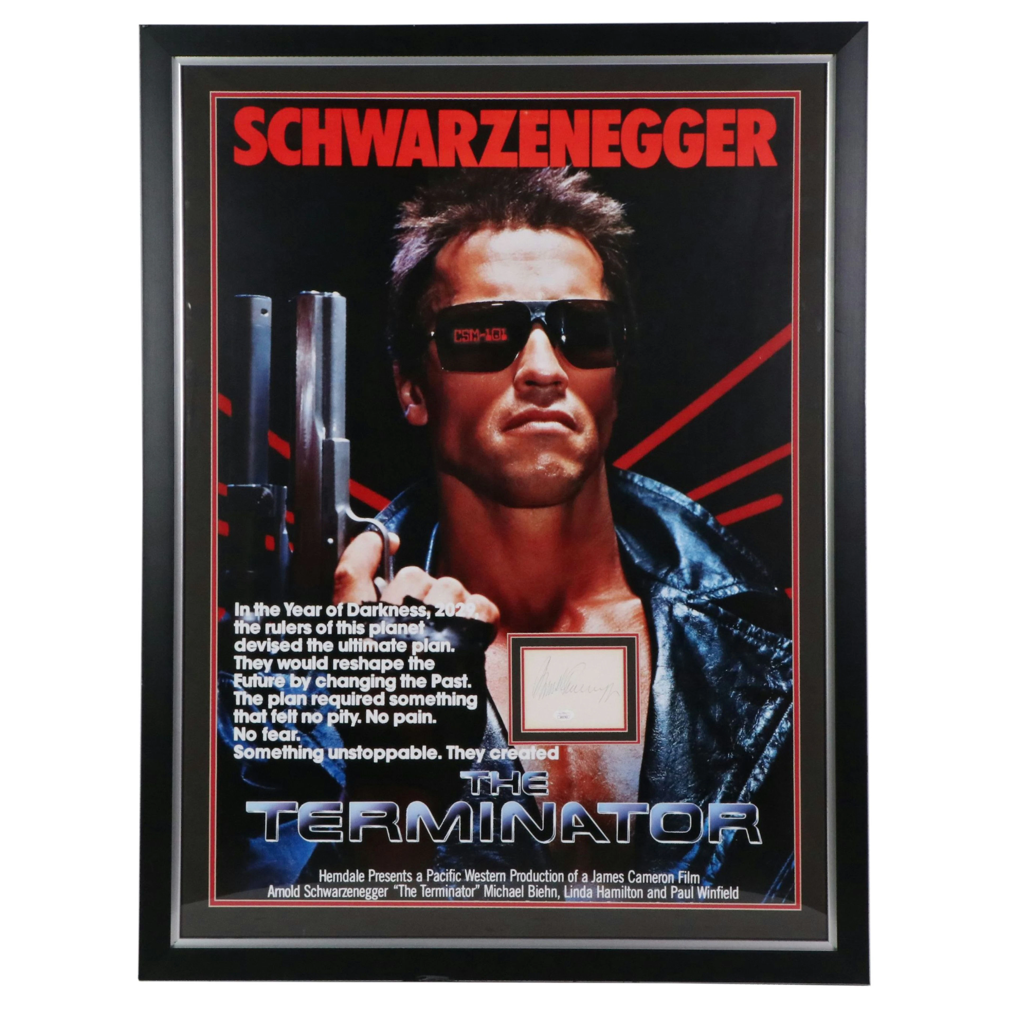 Arnold Schwarzenegger Signed "The Terminator" Digital Poster, JSA