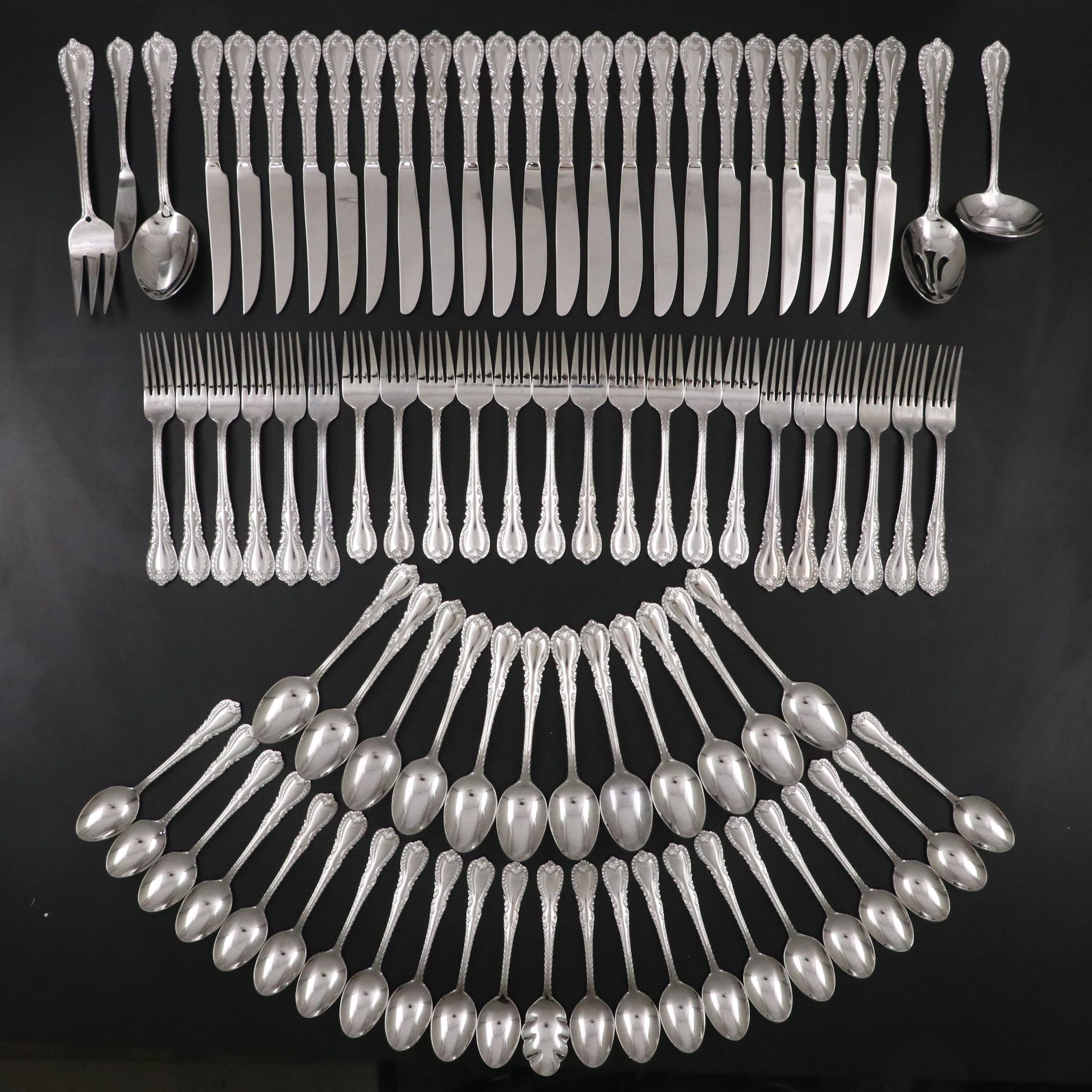 Reed & Barton "Louis Philippe" Stainless Steel Flatware, 20th Century