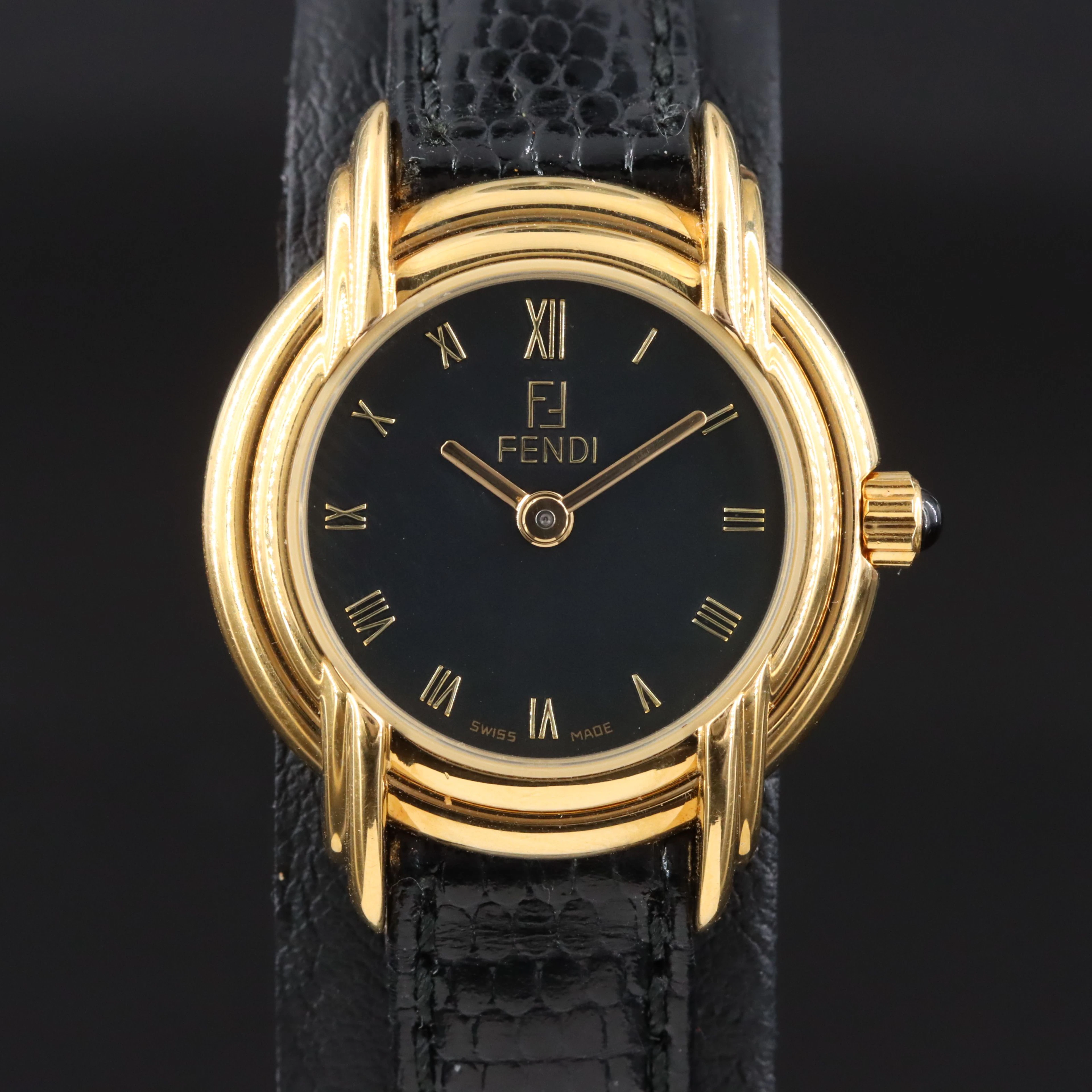 Fendi 300L Black Dial Swiss Quartz Watch