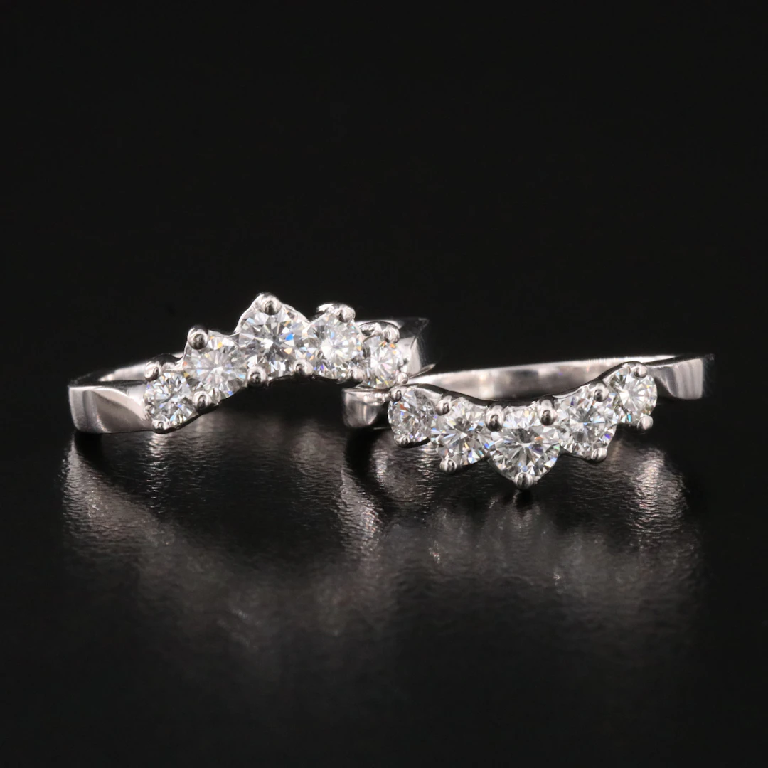 Platinum 0.58 CTW Diamond Bands