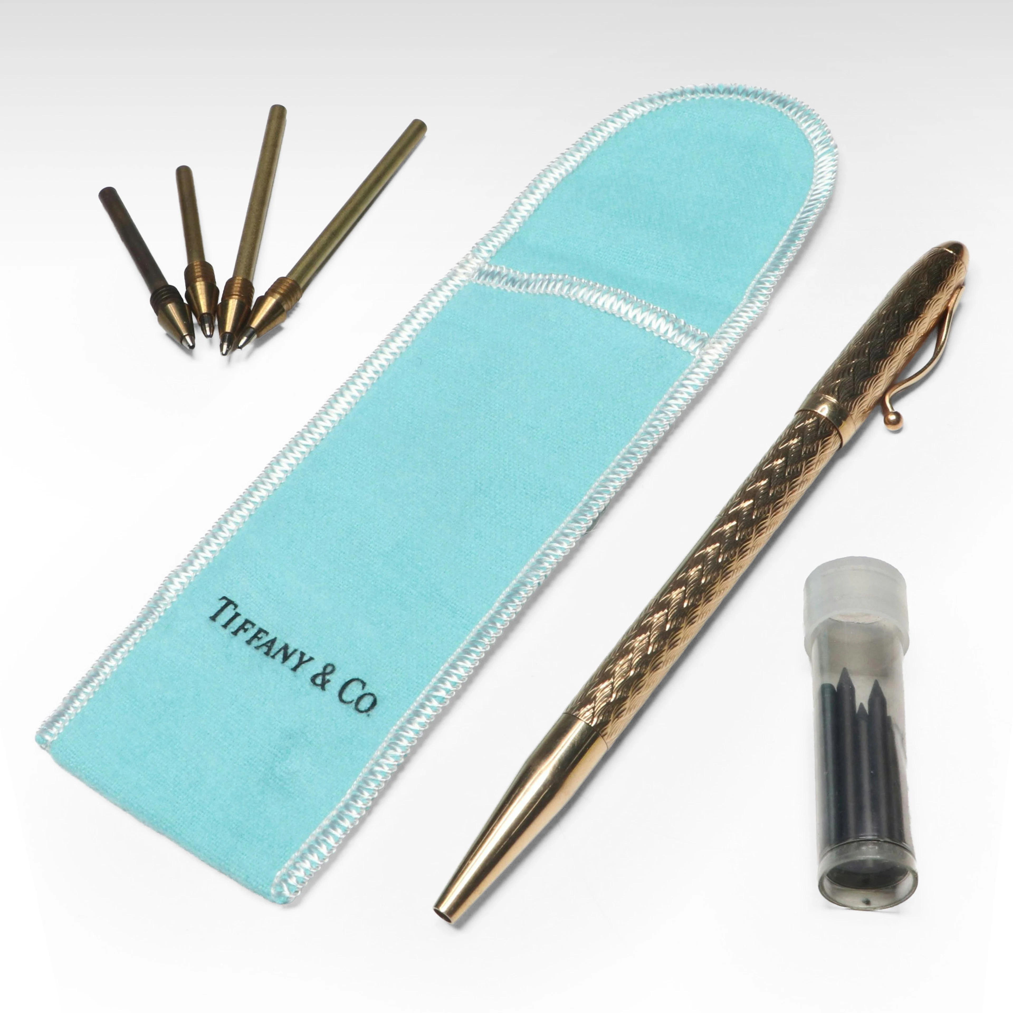 Tiffany & Co. 14K Gold Combination Pen and Pencil, Mid-20th Century