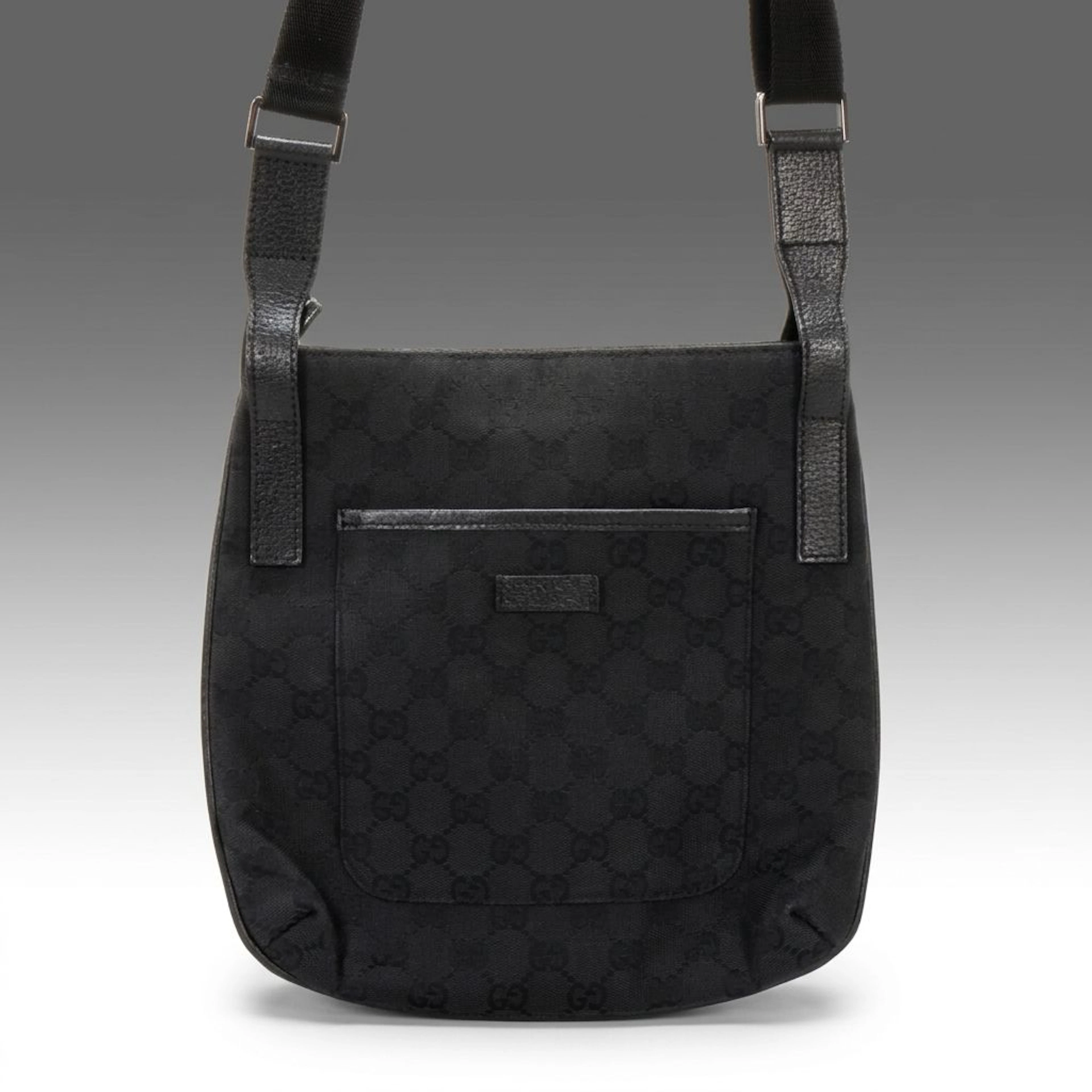 Gucci Crossbody Bag in GG Supreme Canvas and Black Leather Trim