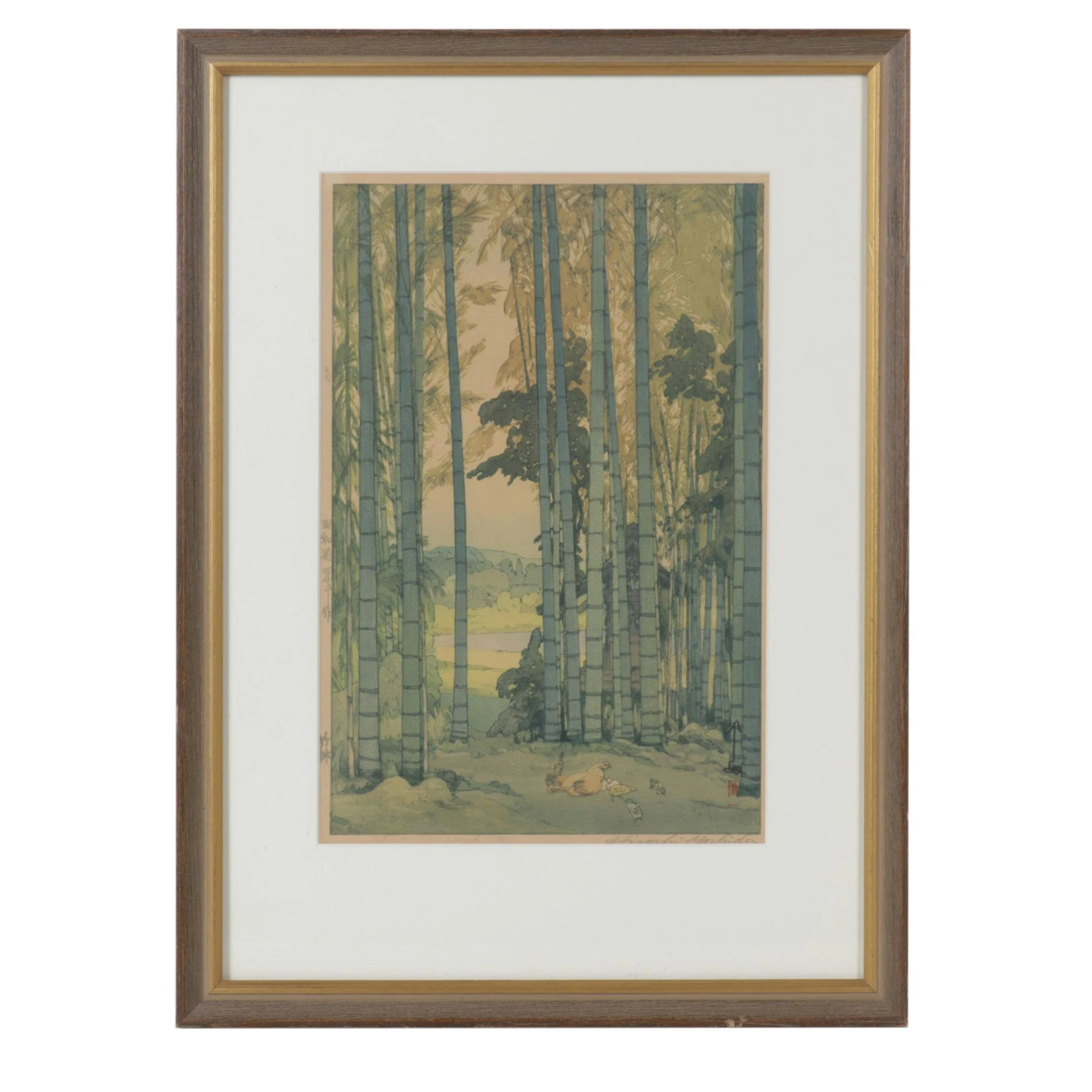 Hiroshi Yoshida Woodblock Print "Bamboo Wood"