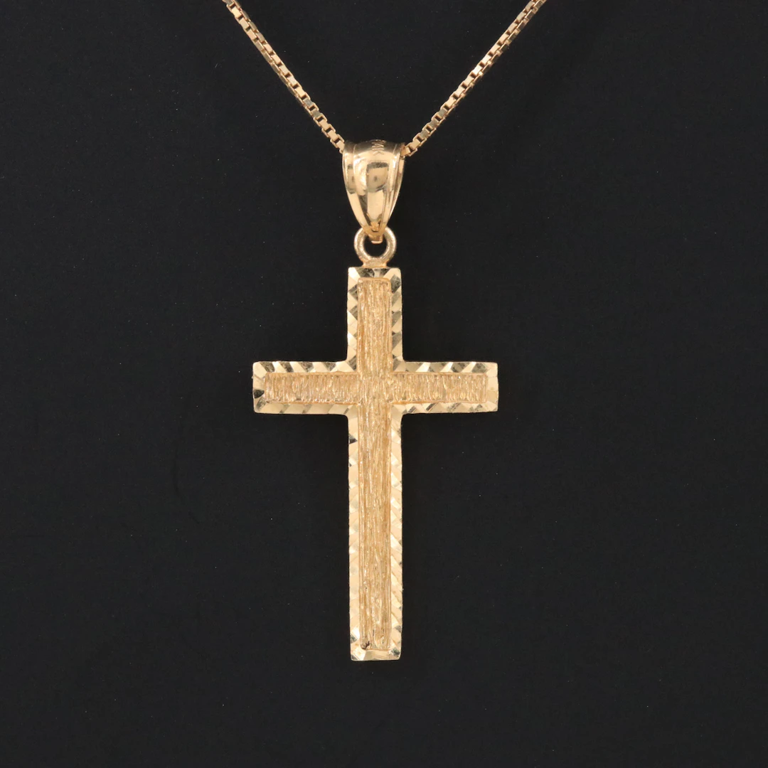 14K Cross Pendant Necklace