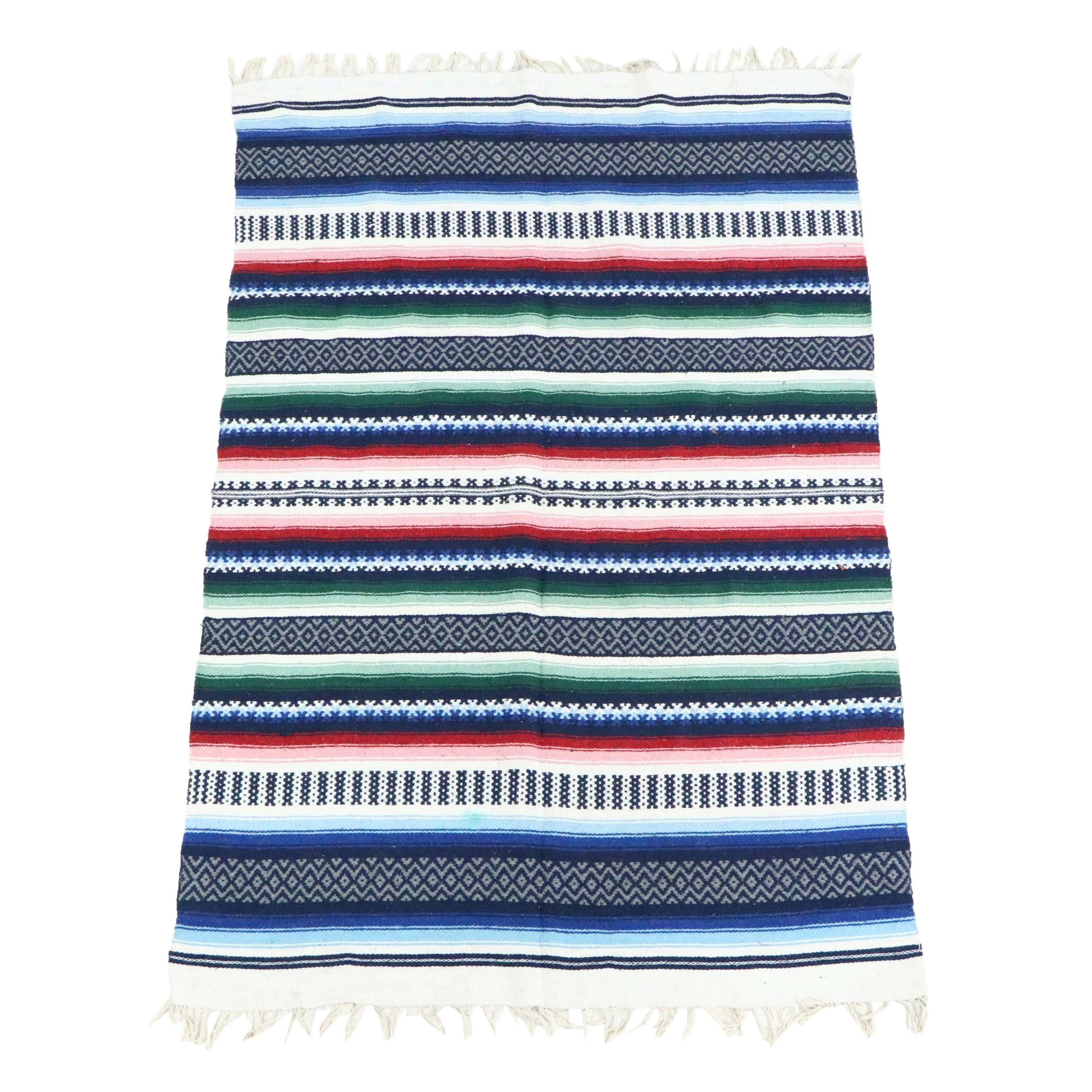 4'8 x 7'5 Handwoven Mexican Southwestern Style Saltillo Area Rug