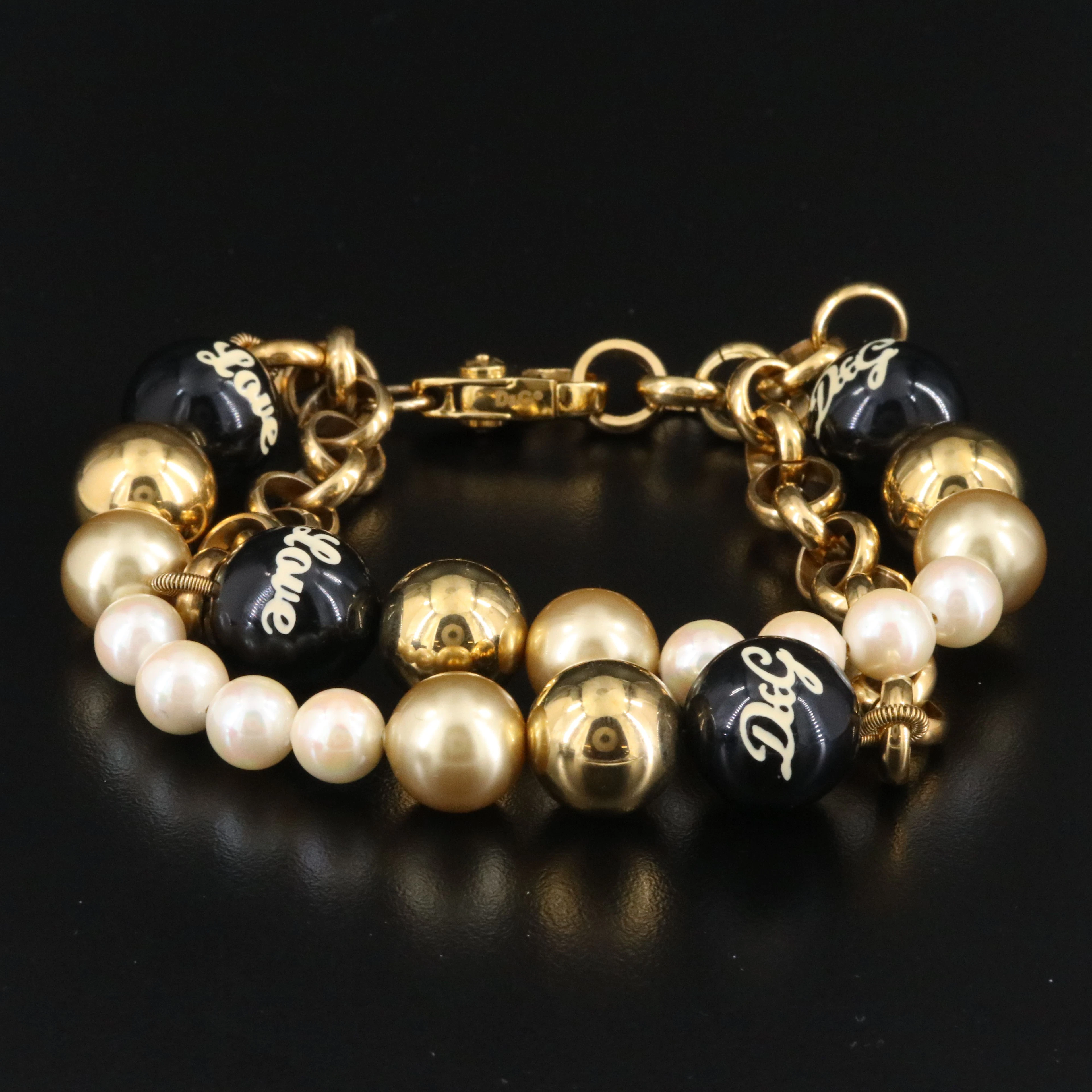 Dolce & Gabbana Love Bead Double Strand Bracelet