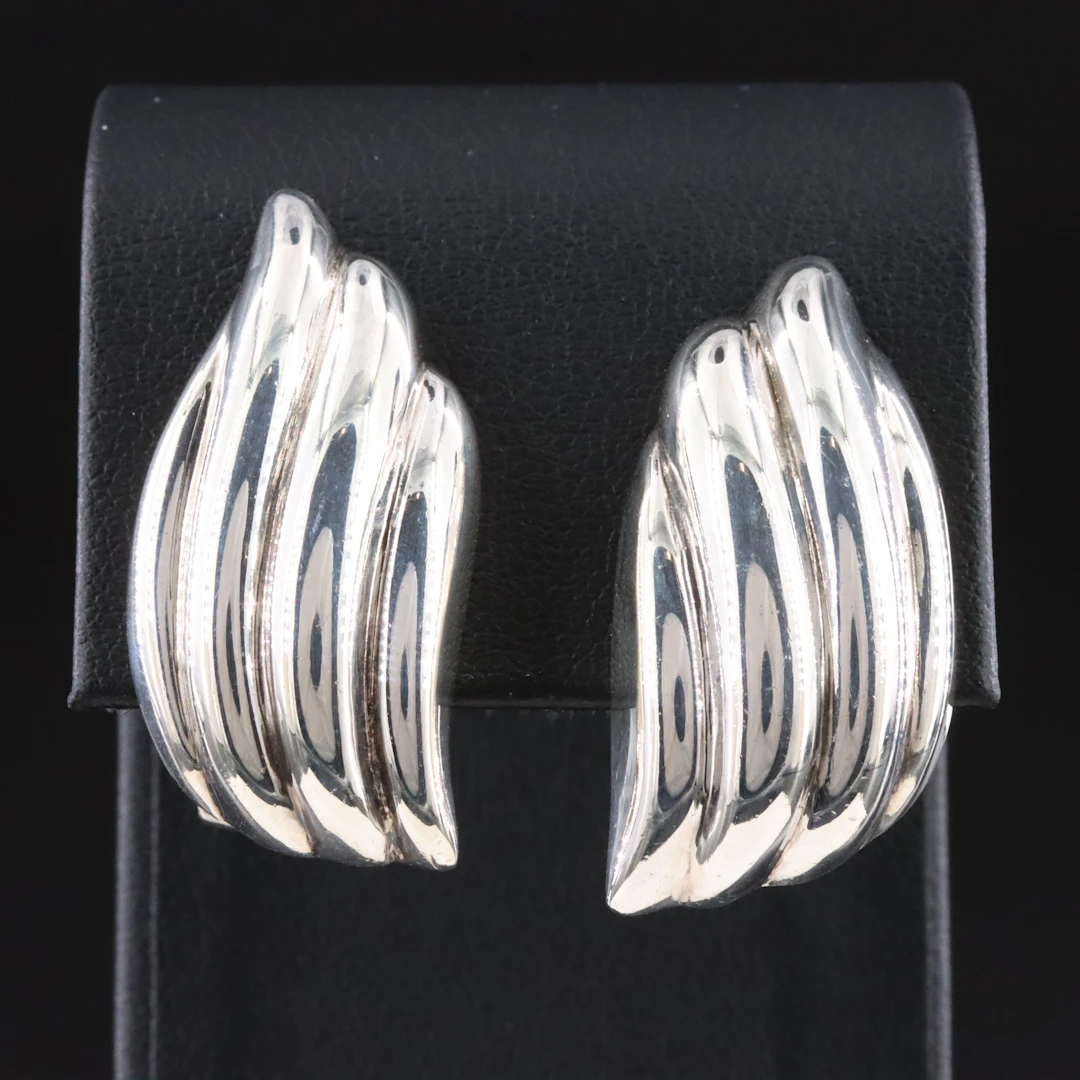 Tiffany & Co. Sterling Fluted Earrings