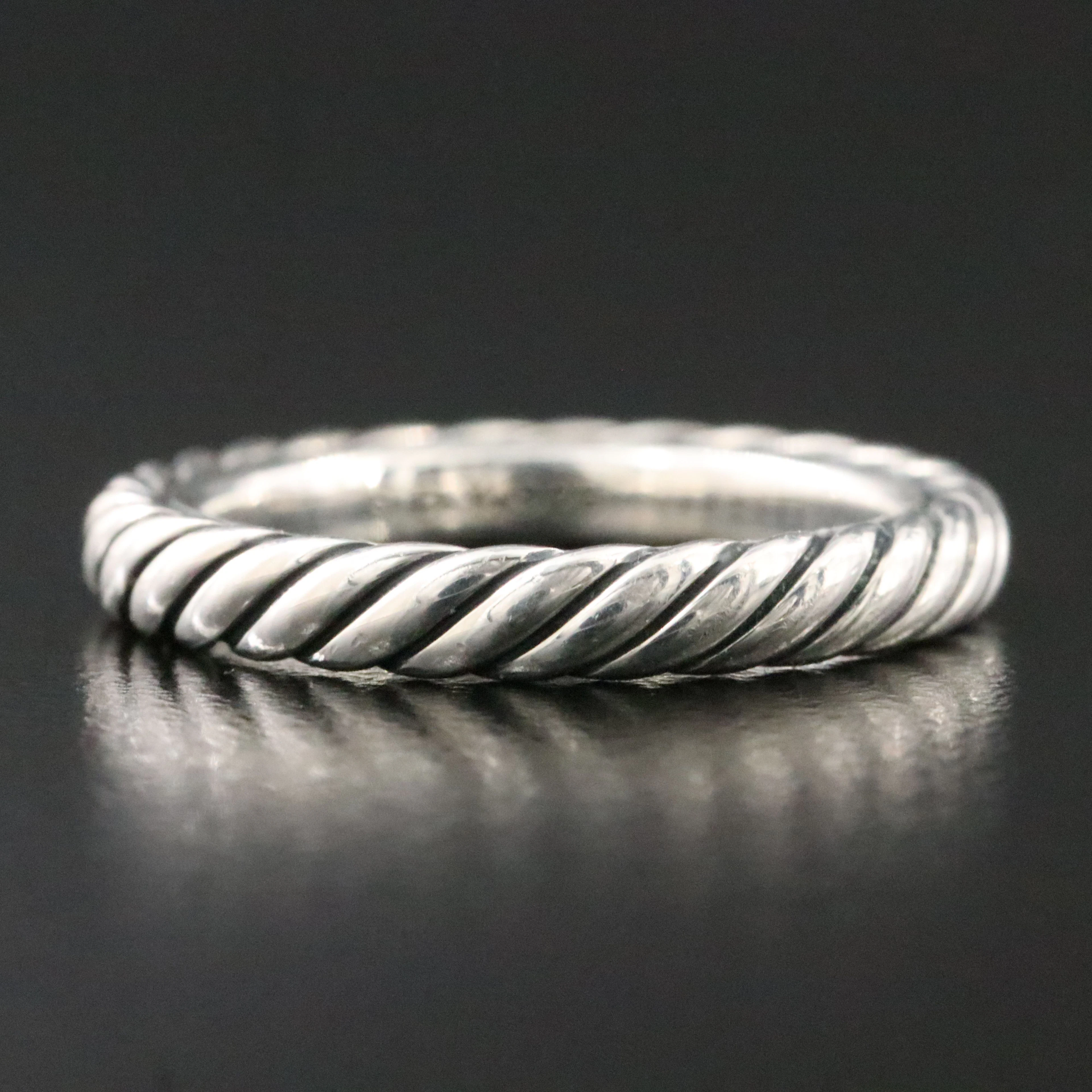 David Yurman Cable Collectibles Sterling Stack Ring