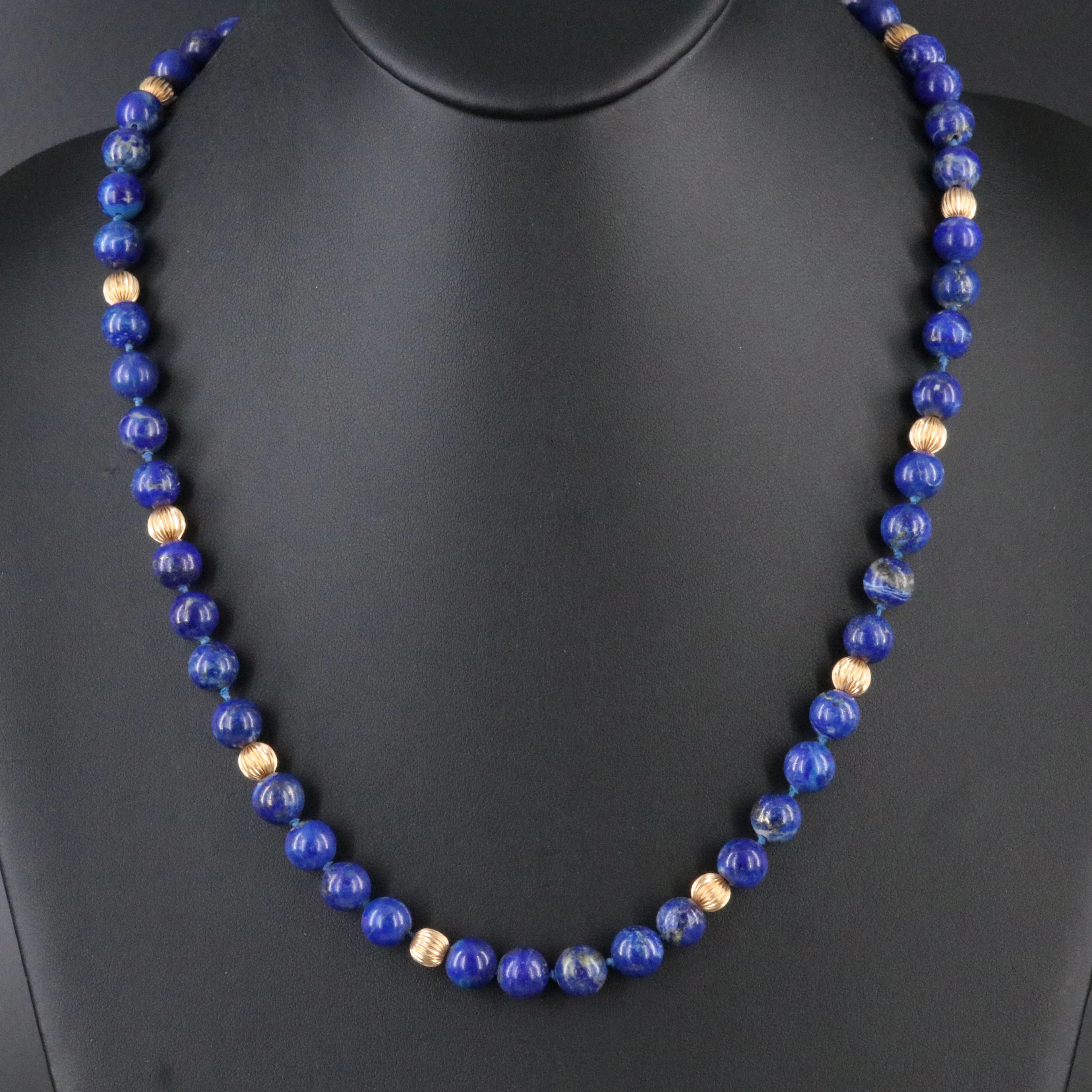 14K Lapis Lazuli Bead Necklace