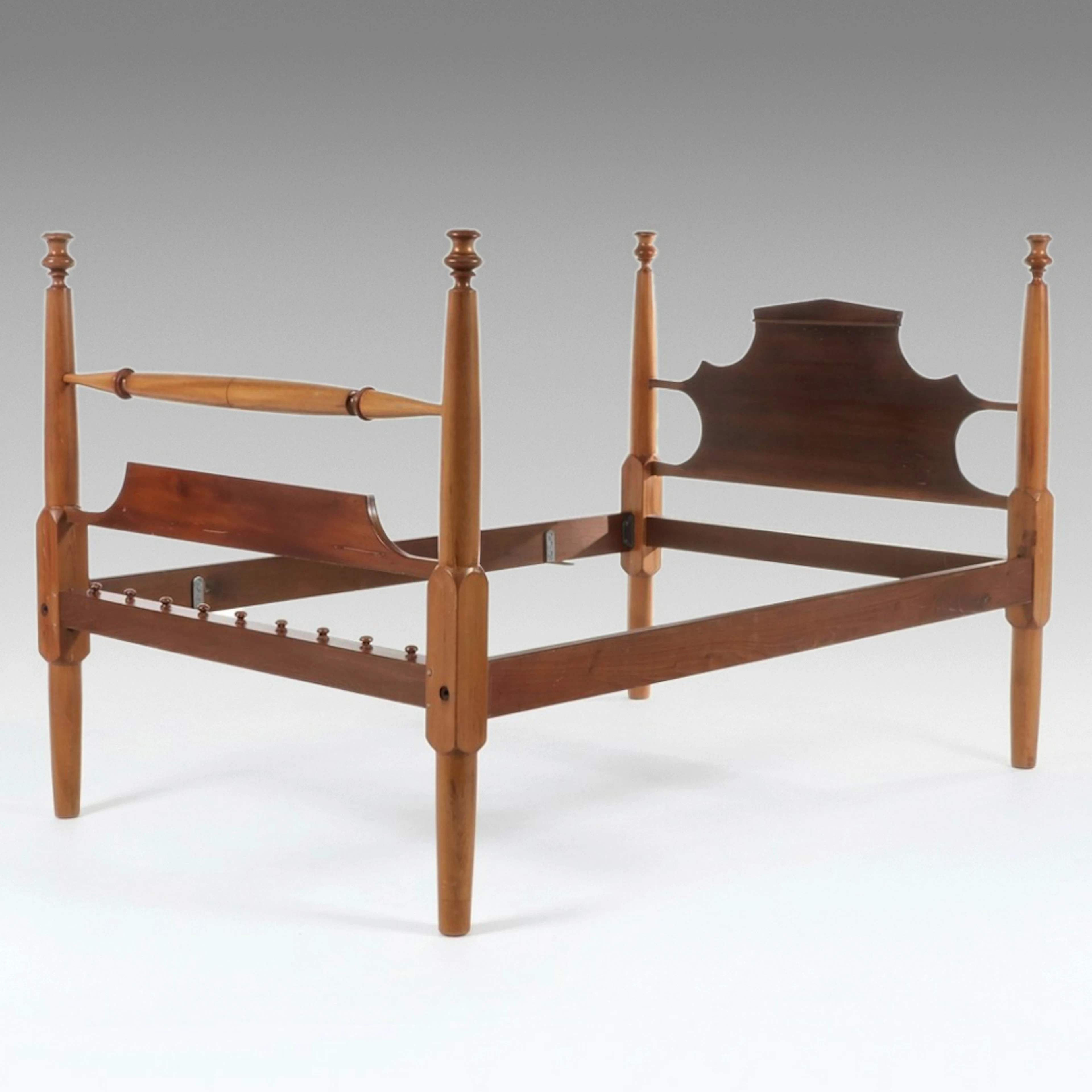 American Country Sheraton High Poster Rope Bed, Early 19th Century