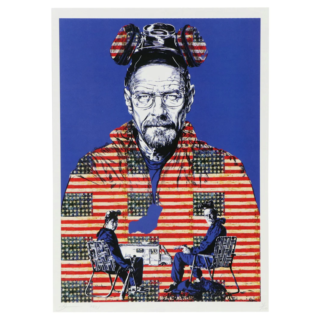 Death NYC Pop Art Graphic Print Homage to Breaking Bad, 2023