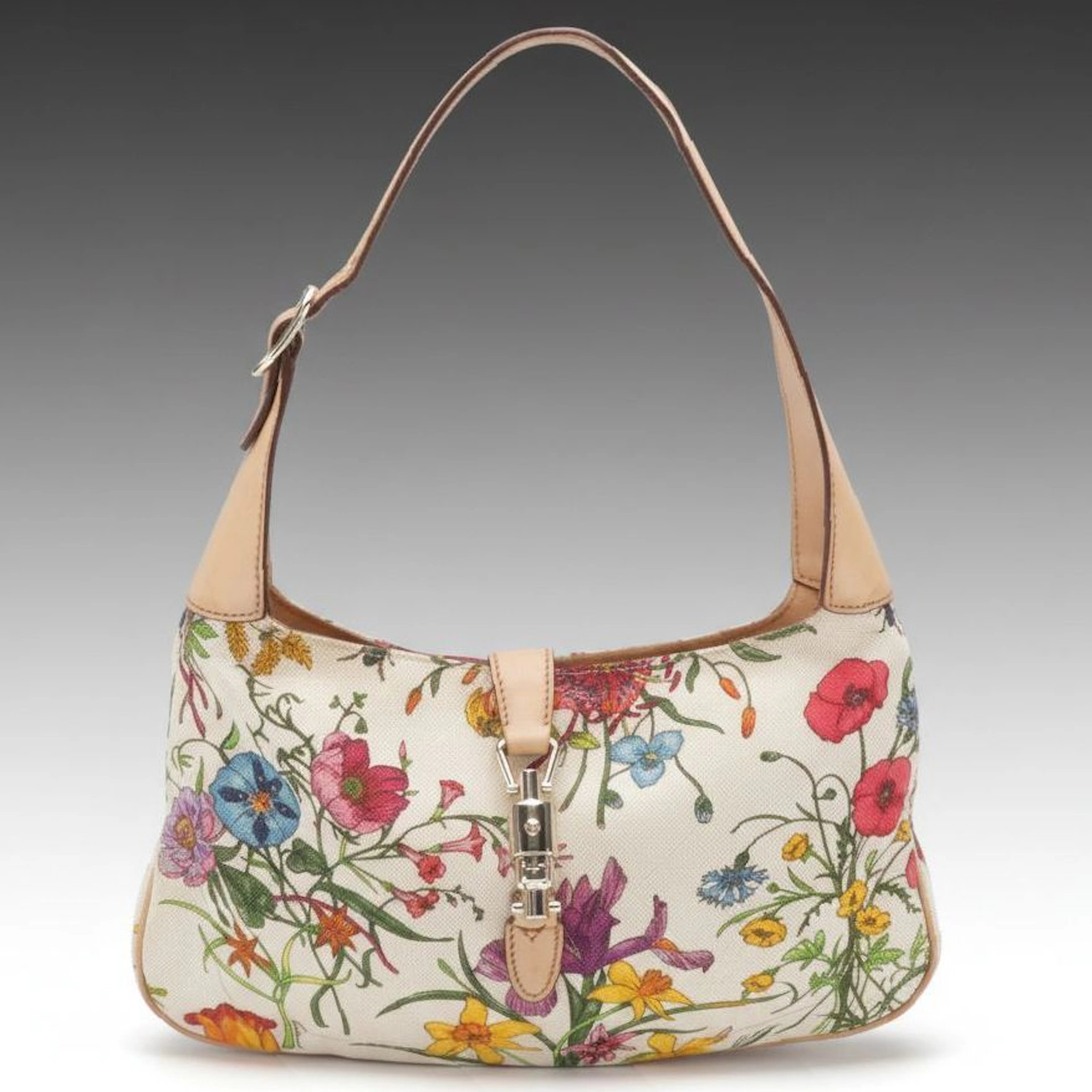 Gucci Jackie O Handbag in Flora Canvas and Leather