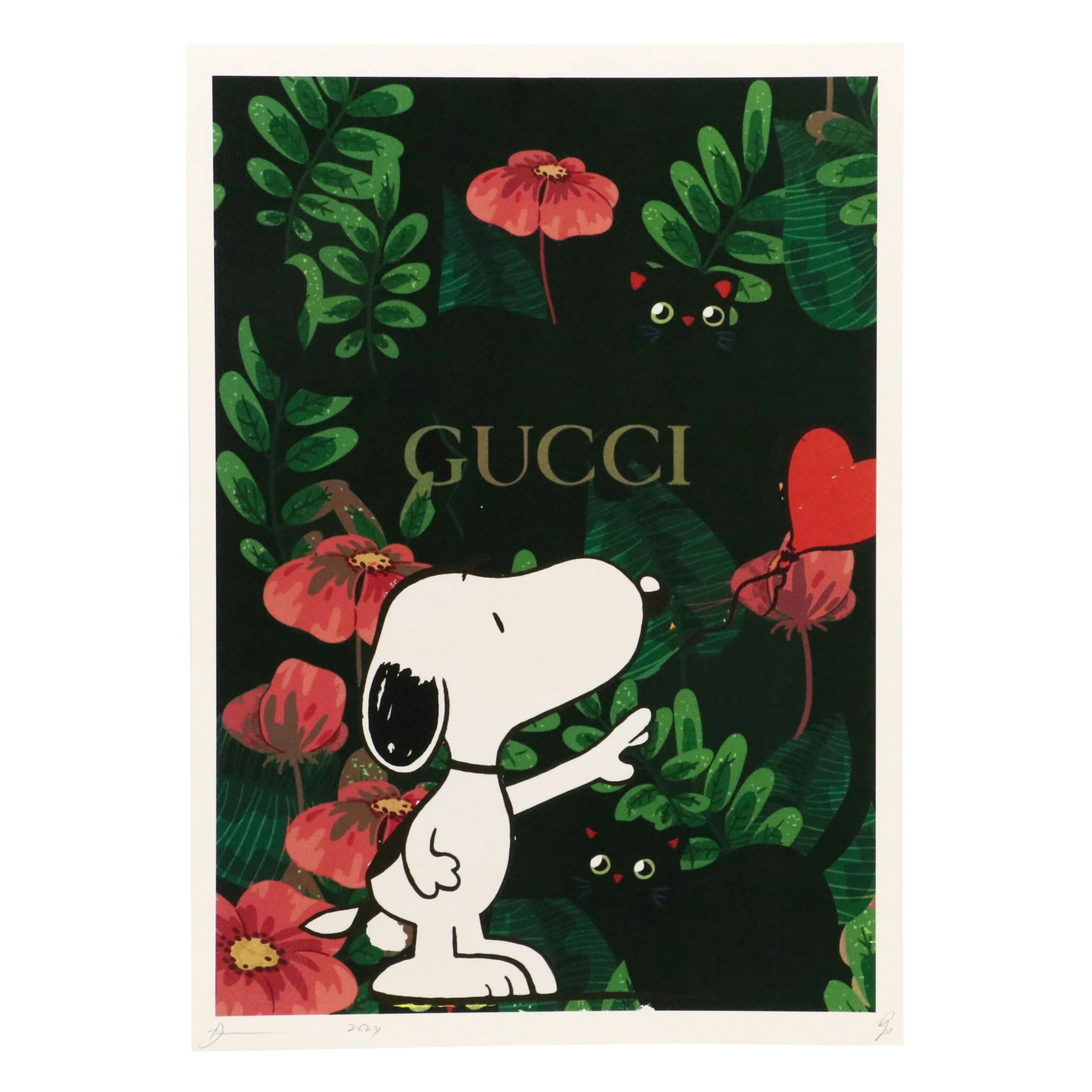 Death NYC Pop Art Digital Print with Snoopy x Gucci, 2024