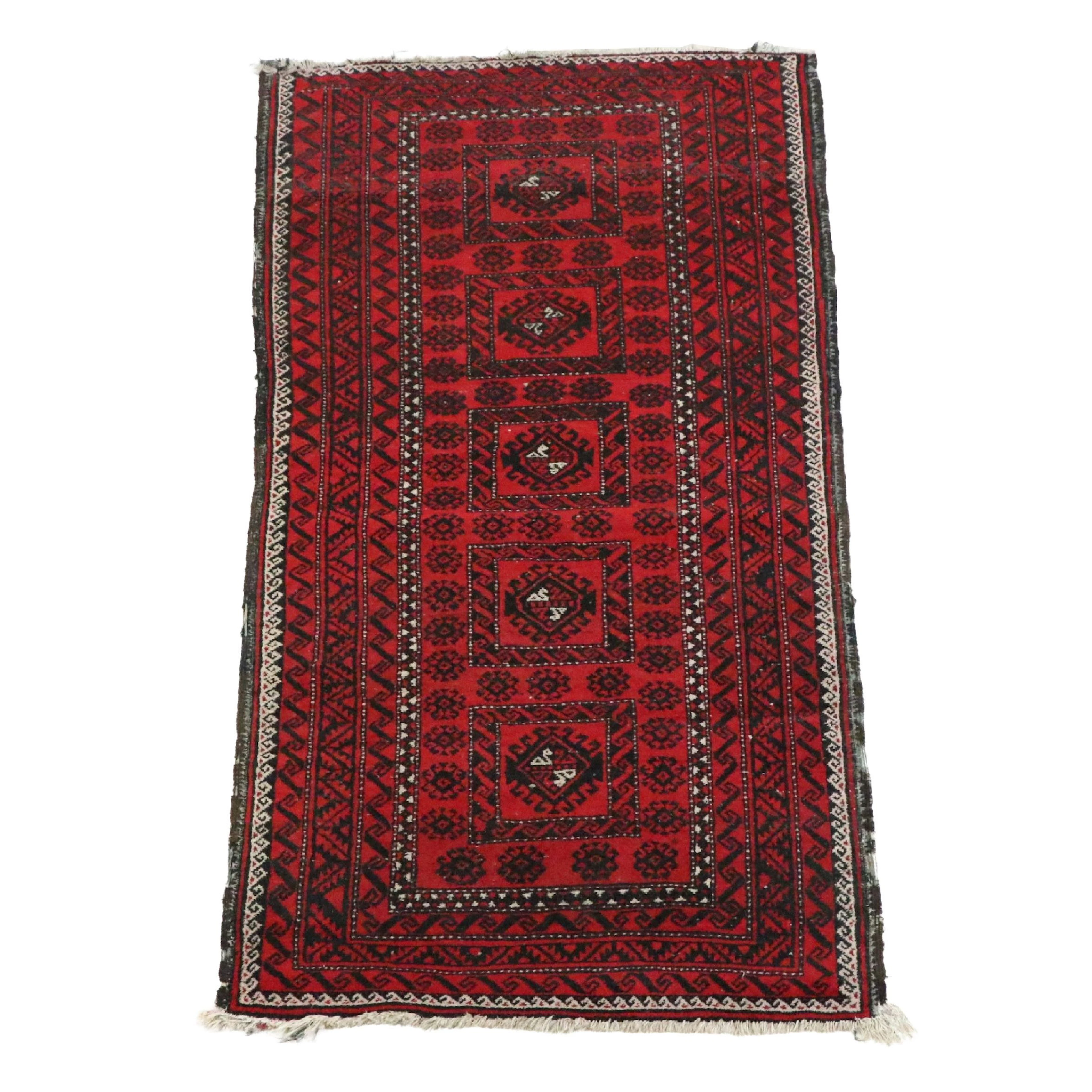 3'3 x 6'6 Hand-Knotted Afghan Baluch Area Rug
