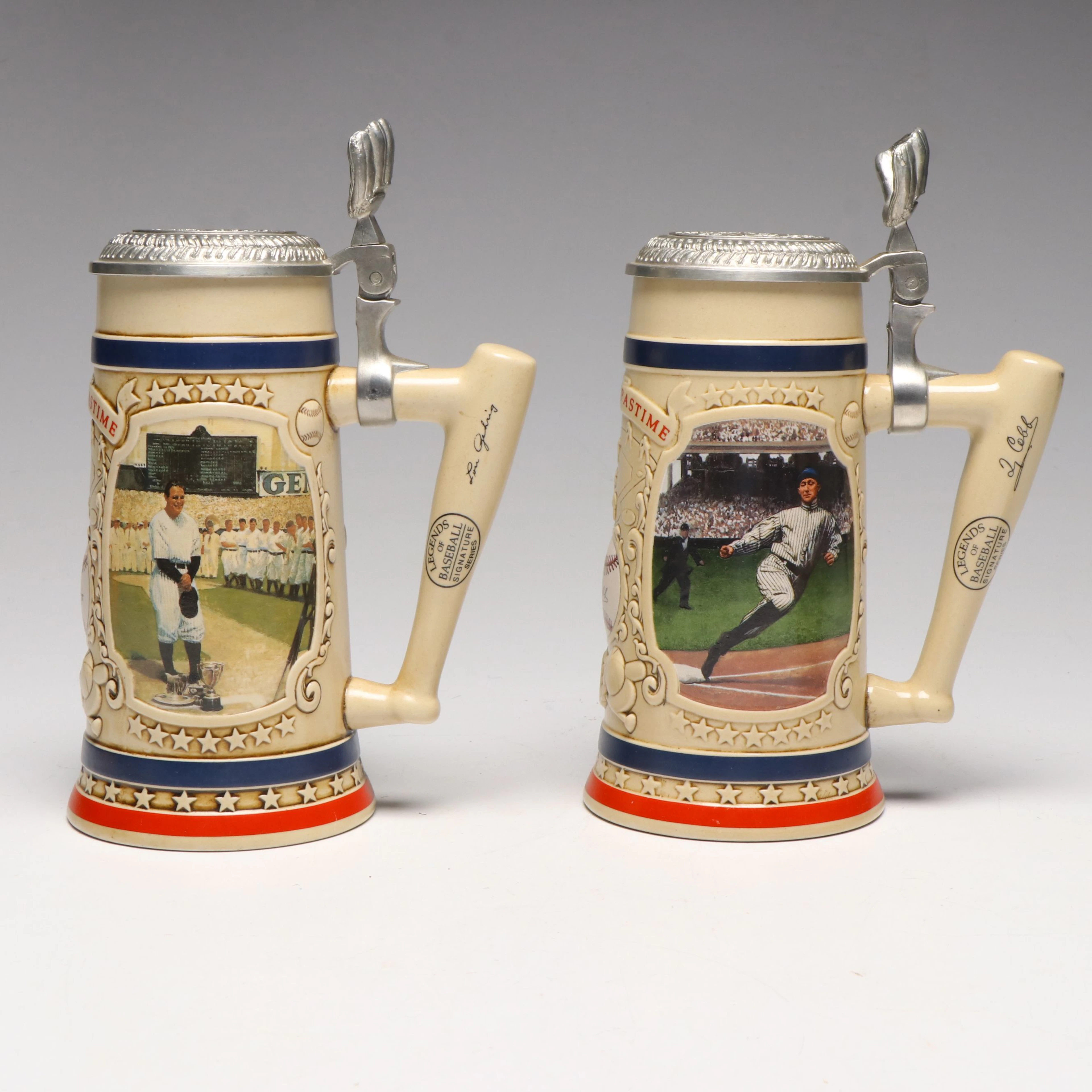 The Bradford Museum "Legends of Baseball" Ceramic Collector Steins
