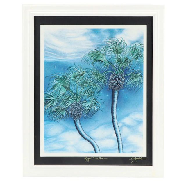 After Claudel Offset Lithograph "Night Wind," Late 20th to Early 21st C.