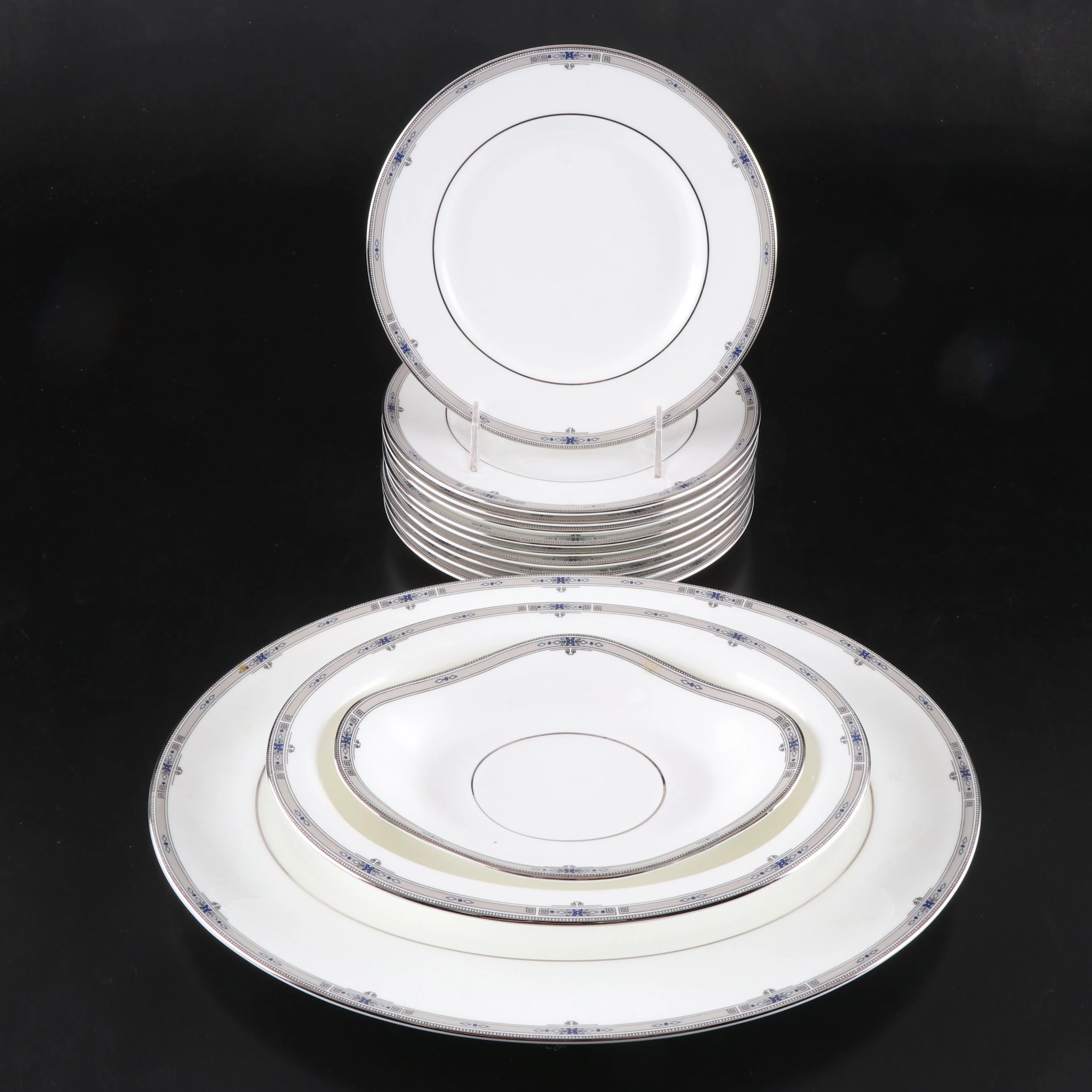 Wedgwood "Amherst" Bone China Salad Plates with Serving Bowls