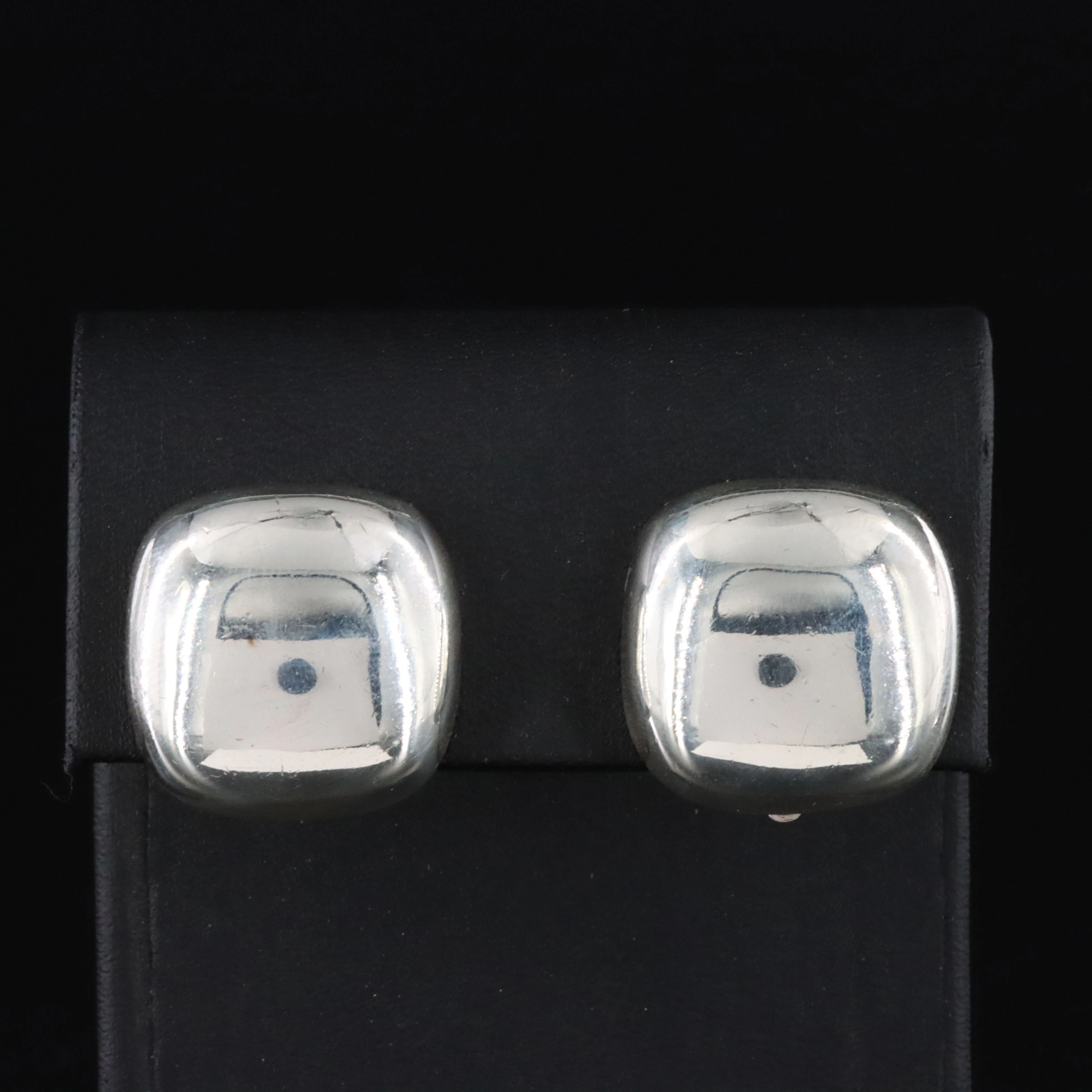 Mexican Sterling Button Earrings