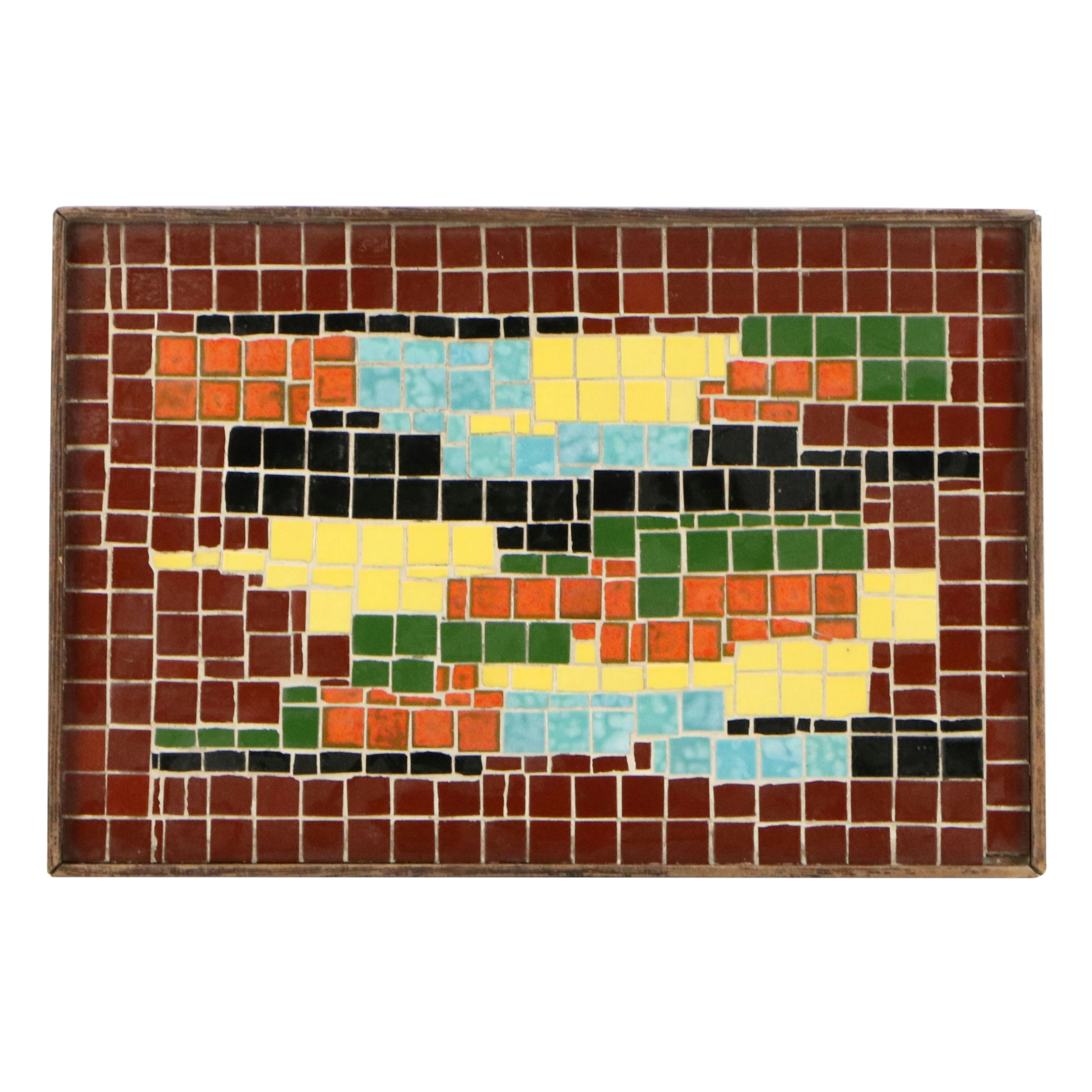 Mid Century Modern Tile Mosaic, Mid-20th Century