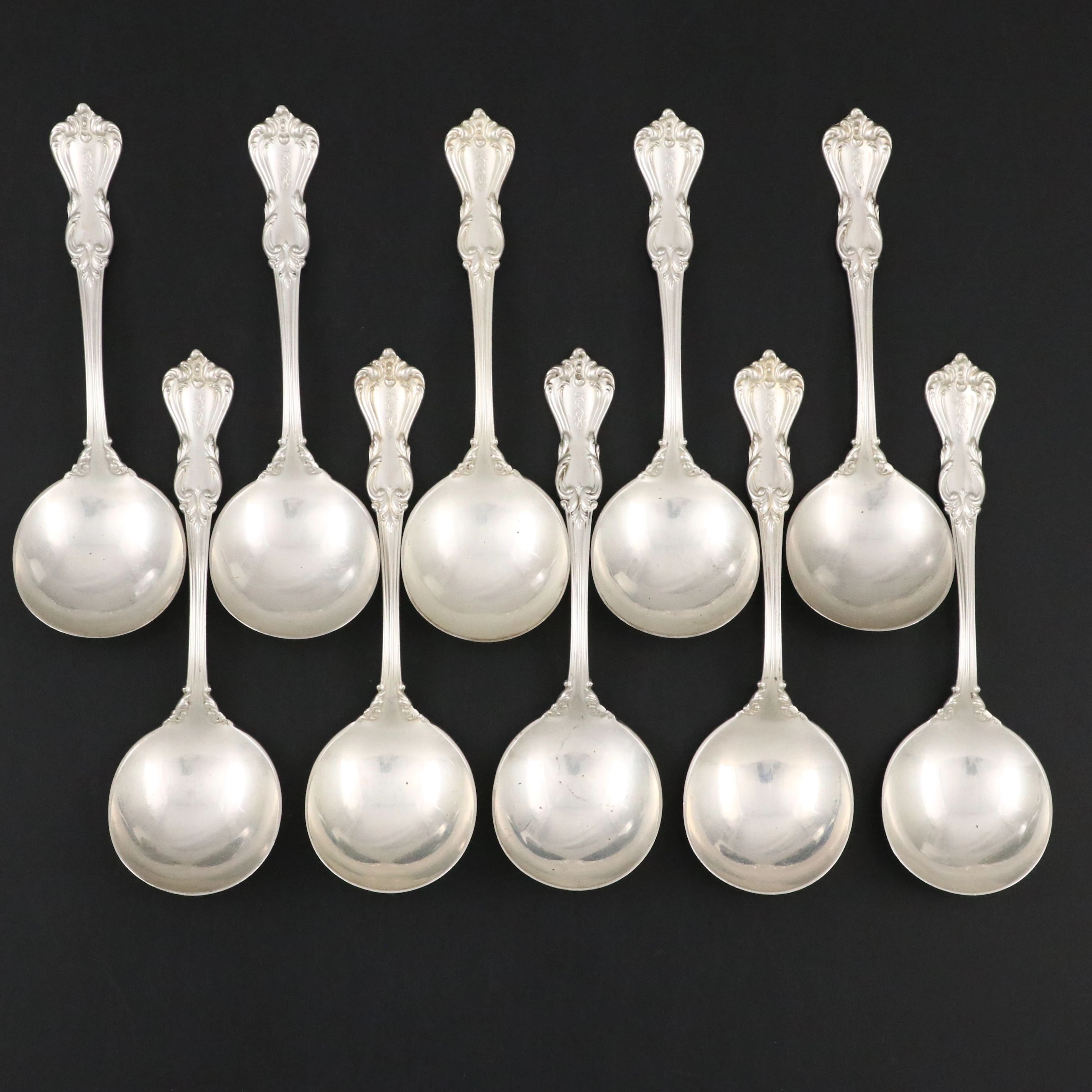 Reed & Barton "Marlborough" Sterling Silver Bouillon Soup Spoons