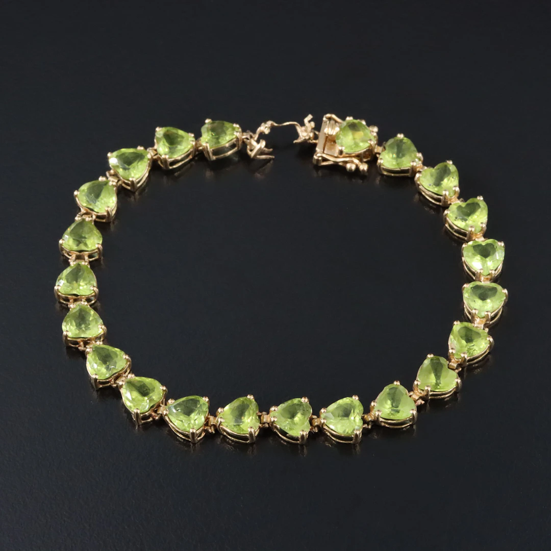10K Peridot Bracelet