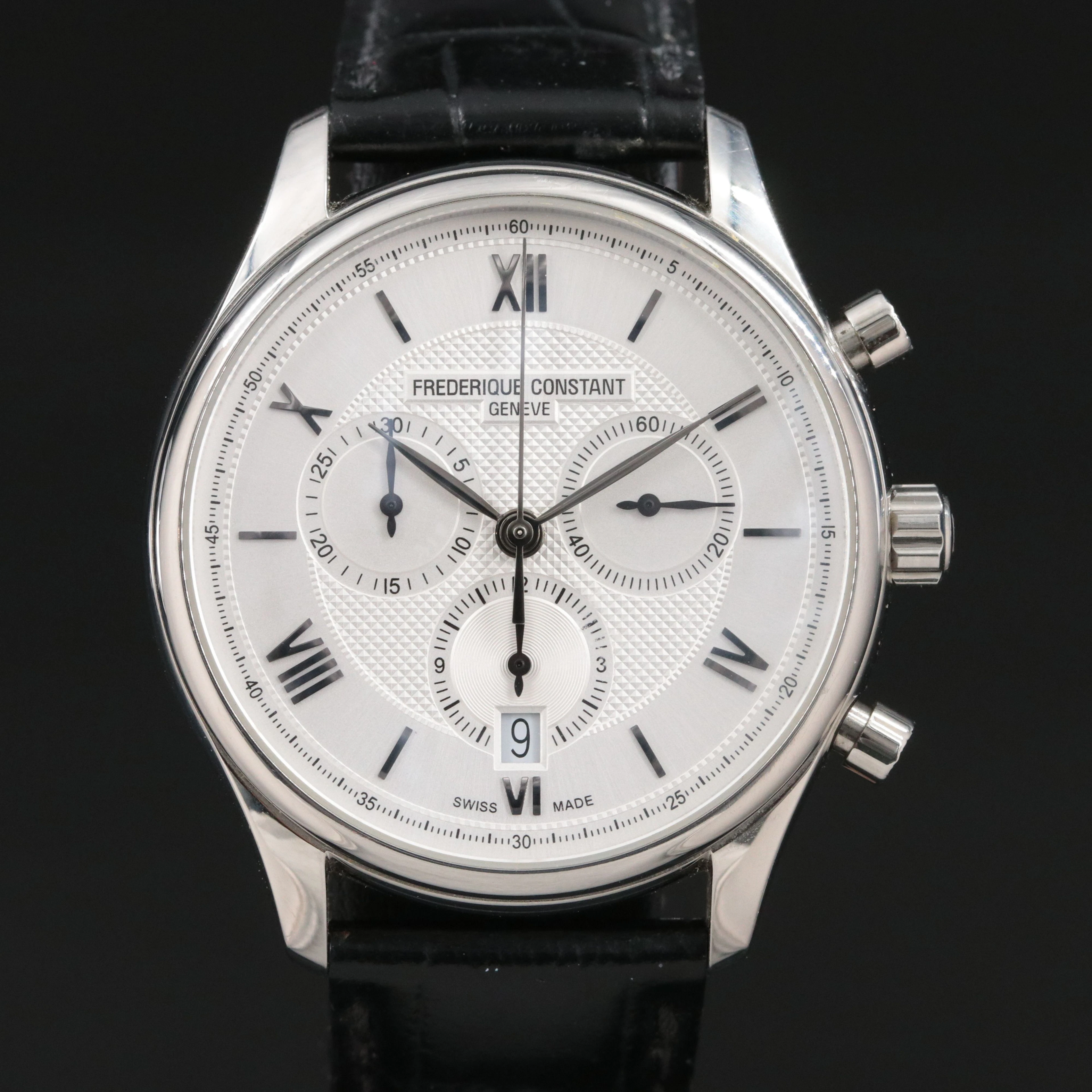 Frederique Constant Classics Steel Chronograph Date Quartz Watch
