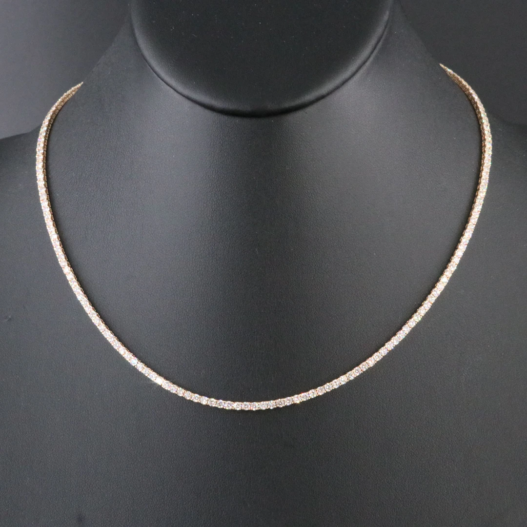 14K 6.90 CTW Diamond Line Necklace