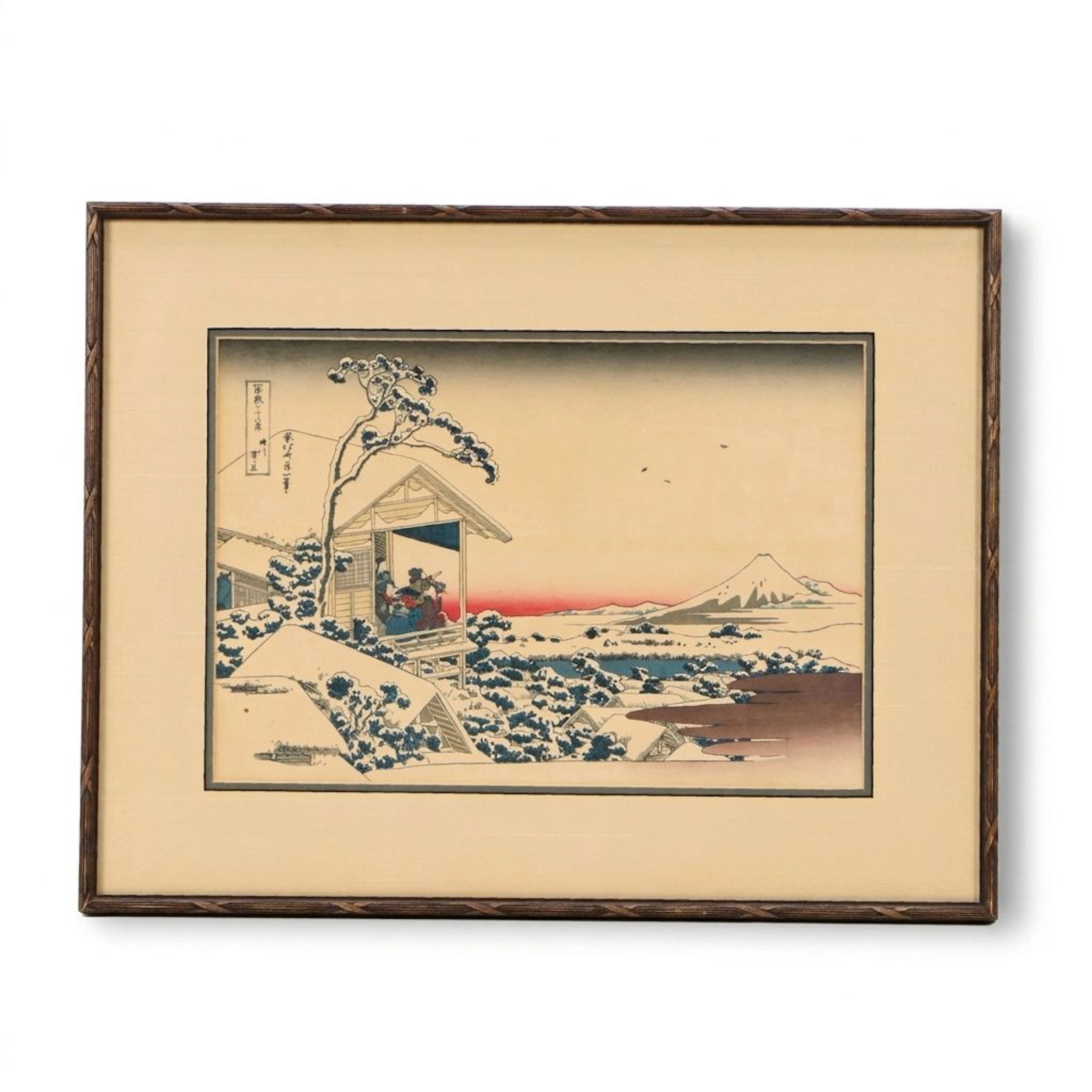Woodblock After Katsushika Hokusai "Morning After Snow at Koishikawa"