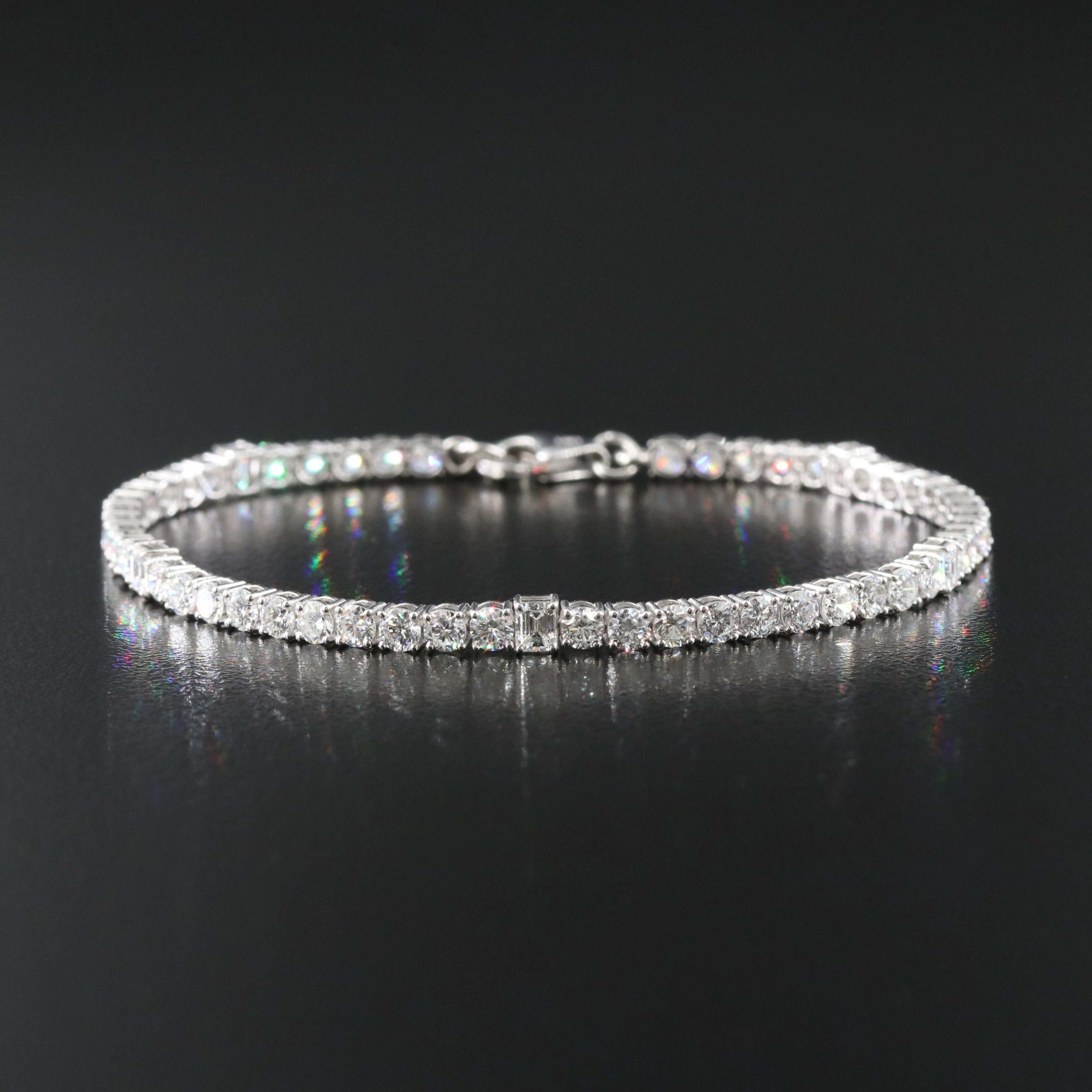 14K 4.18 CTW Lab Grown Diamond Line Bracelet