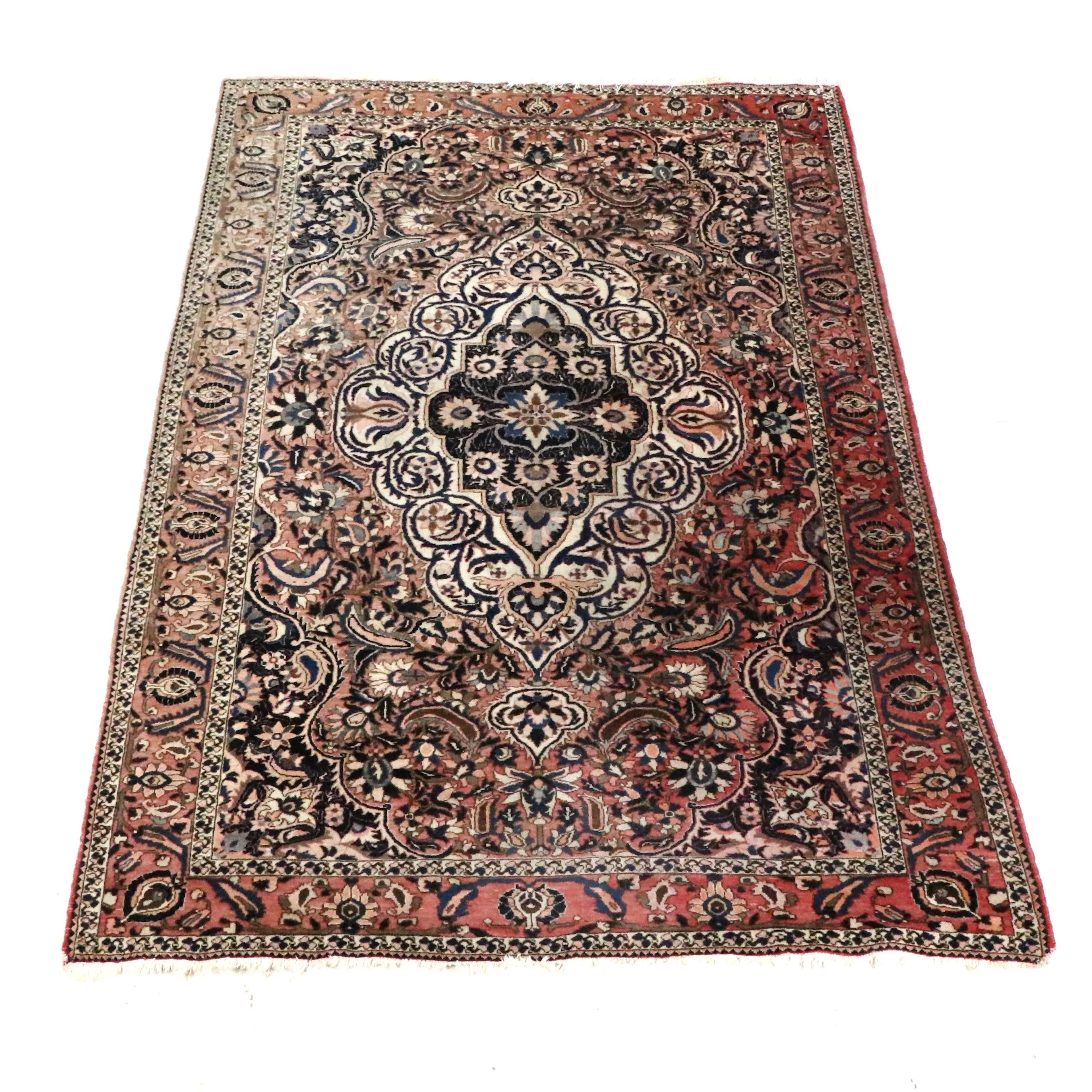 6'9 x 10'3 Hand-Knotted Persian Mehriban Style Area Rug
